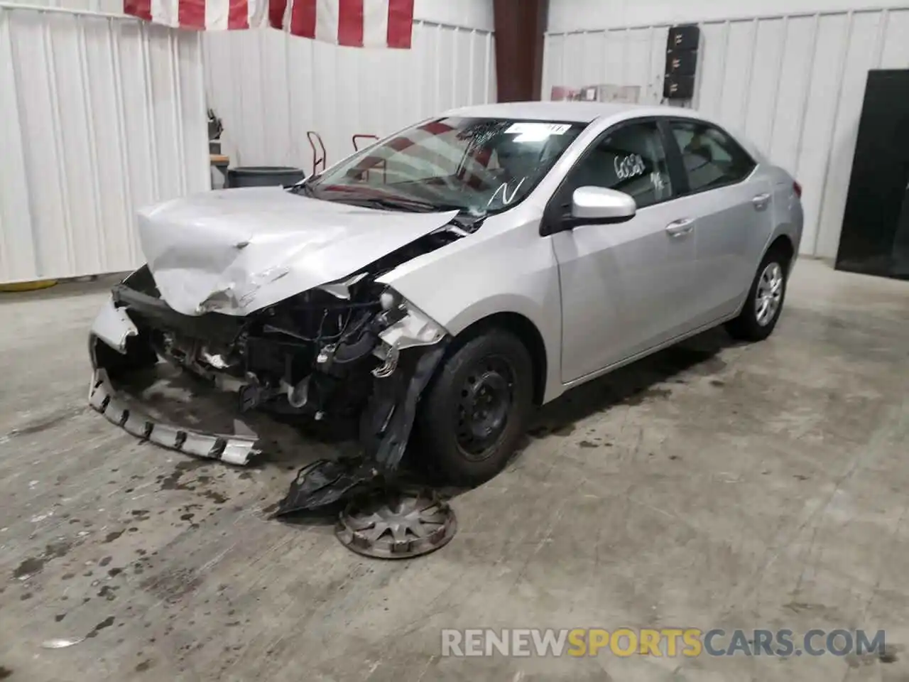 2 Photograph of a damaged car 2T1BURHE0KC206249 TOYOTA COROLLA 2019