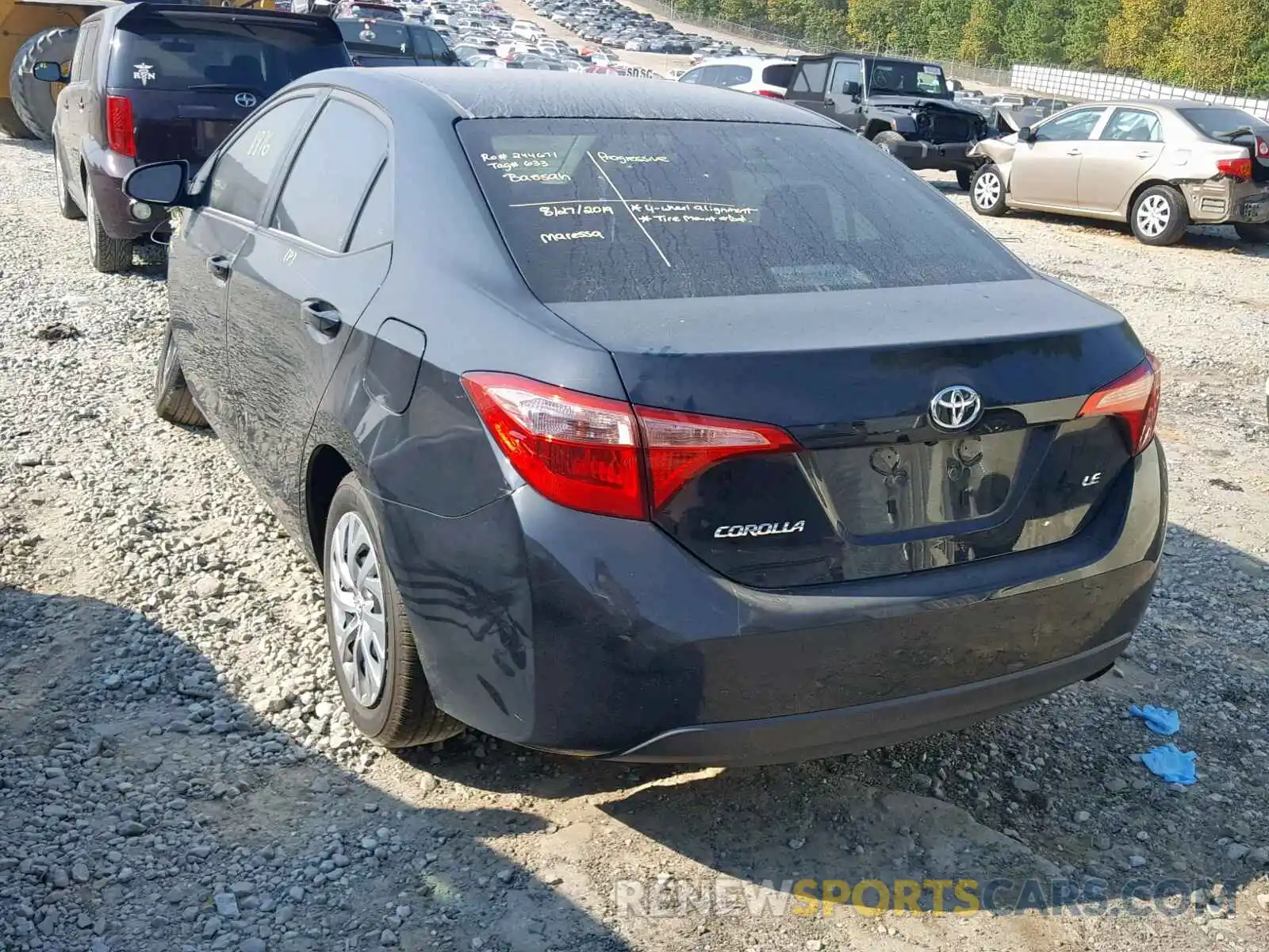 3 Photograph of a damaged car 2T1BURHE0KC207322 TOYOTA COROLLA 2019