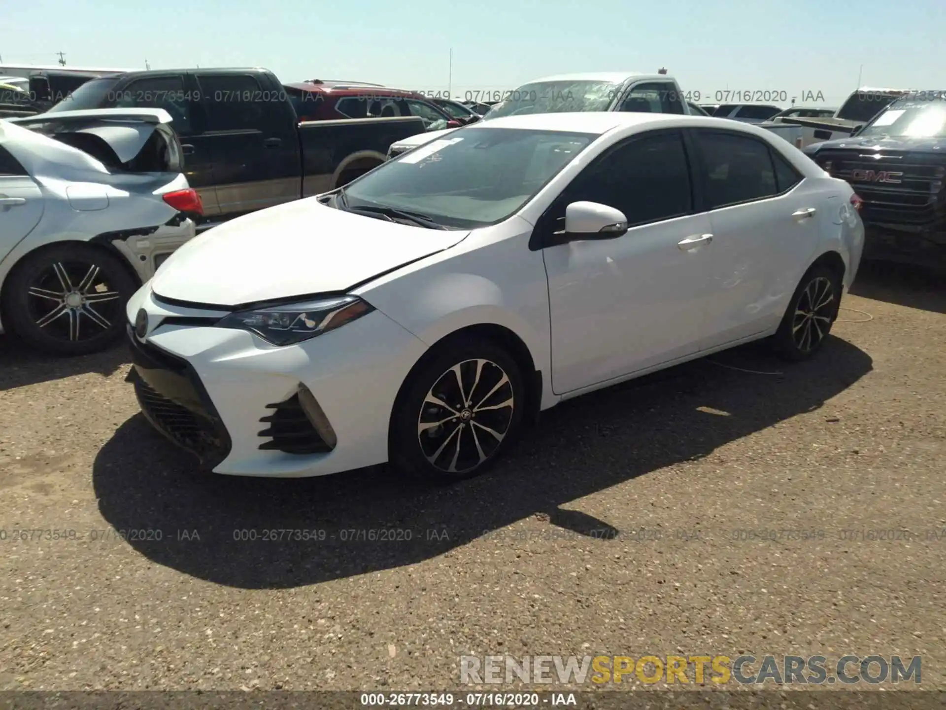 2 Photograph of a damaged car 2T1BURHE0KC207823 TOYOTA COROLLA 2019