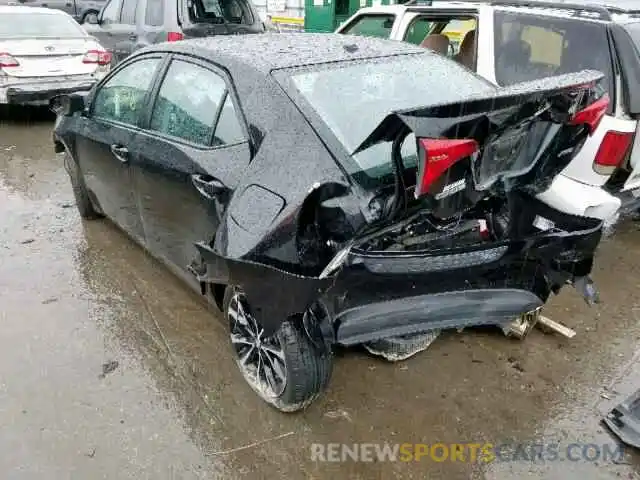 3 Photograph of a damaged car 2T1BURHE0KC208440 TOYOTA COROLLA 2019