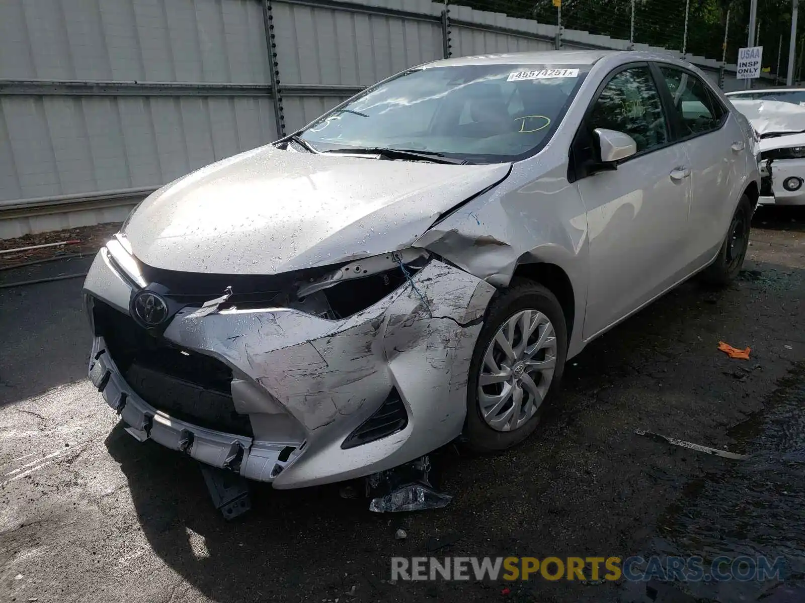 2 Photograph of a damaged car 2T1BURHE0KC209863 TOYOTA COROLLA 2019