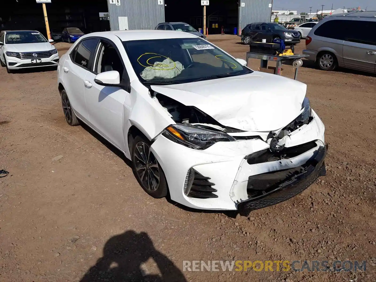 1 Photograph of a damaged car 2T1BURHE0KC210141 TOYOTA COROLLA 2019