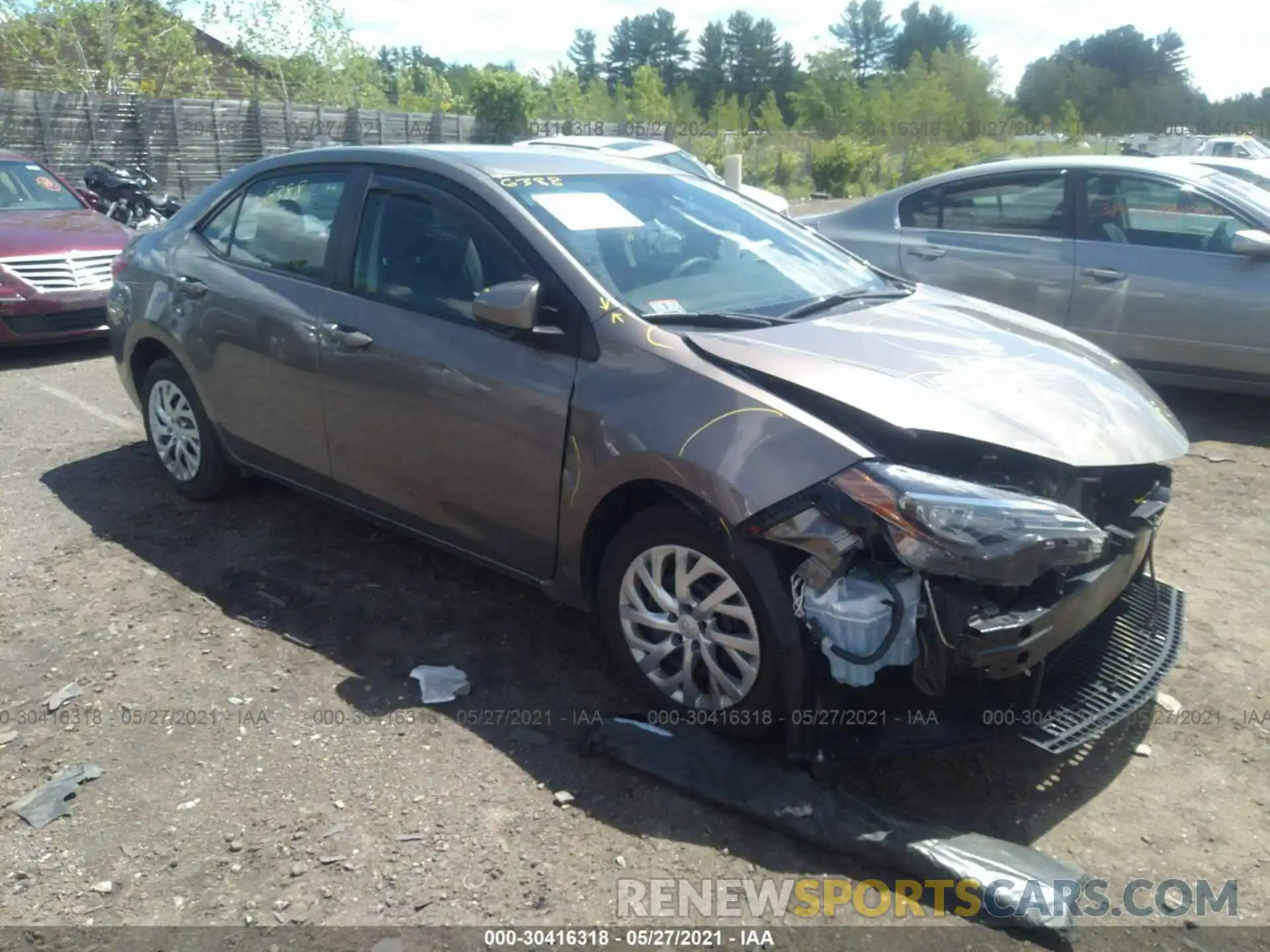 1 Photograph of a damaged car 2T1BURHE0KC210379 TOYOTA COROLLA 2019