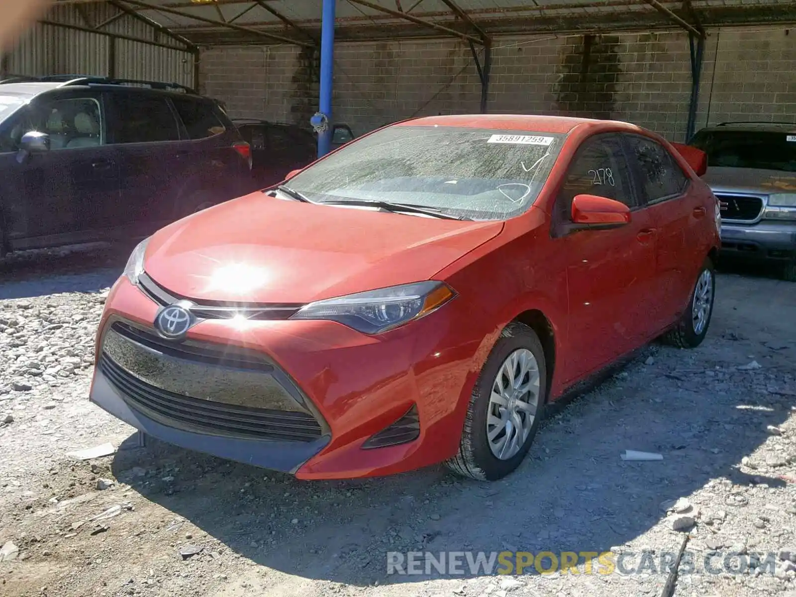 2 Photograph of a damaged car 2T1BURHE0KC210592 TOYOTA COROLLA 2019