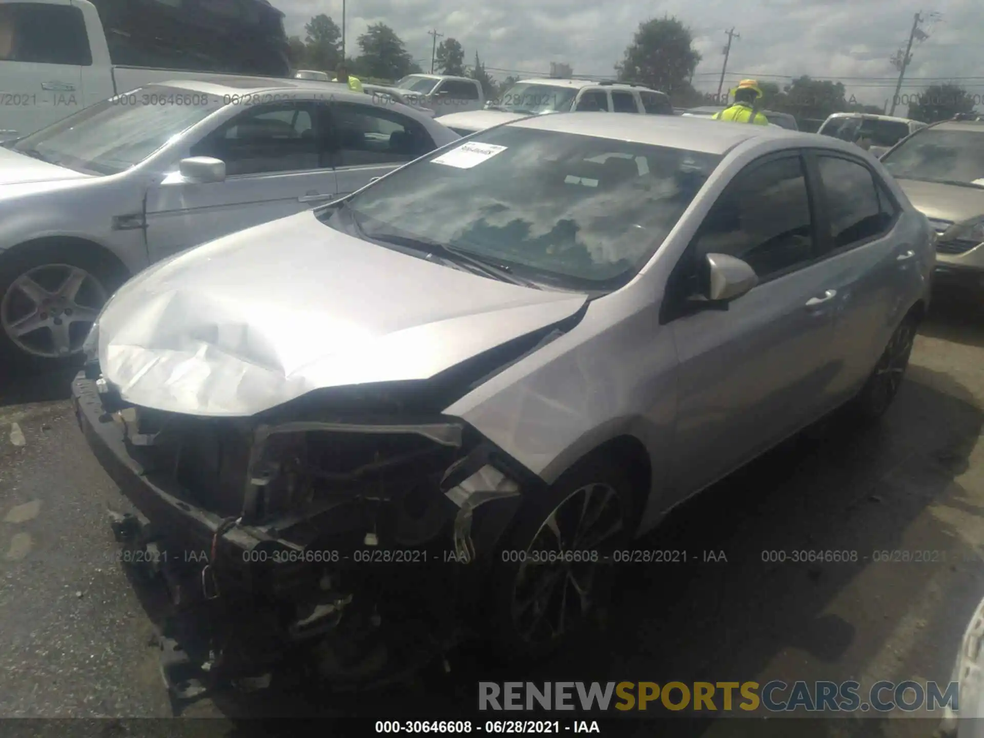 2 Photograph of a damaged car 2T1BURHE0KC210687 TOYOTA COROLLA 2019