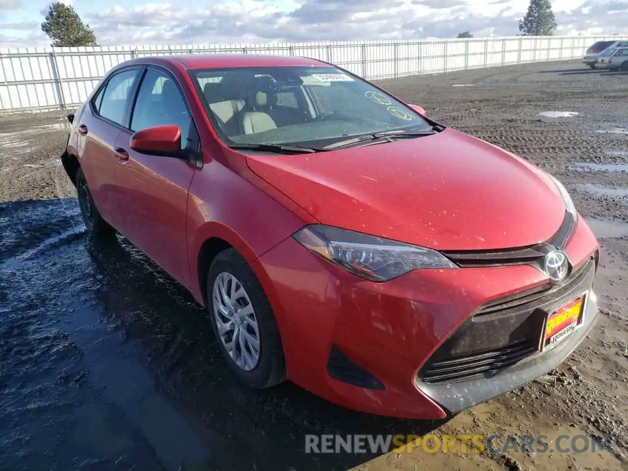 1 Photograph of a damaged car 2T1BURHE0KC210933 TOYOTA COROLLA 2019