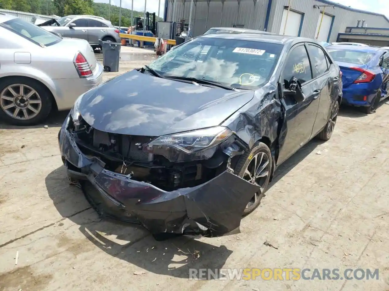 2 Photograph of a damaged car 2T1BURHE0KC211869 TOYOTA COROLLA 2019