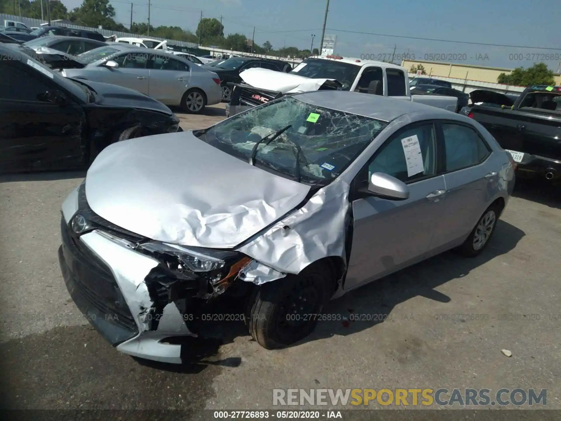 2 Photograph of a damaged car 2T1BURHE0KC213265 TOYOTA COROLLA 2019