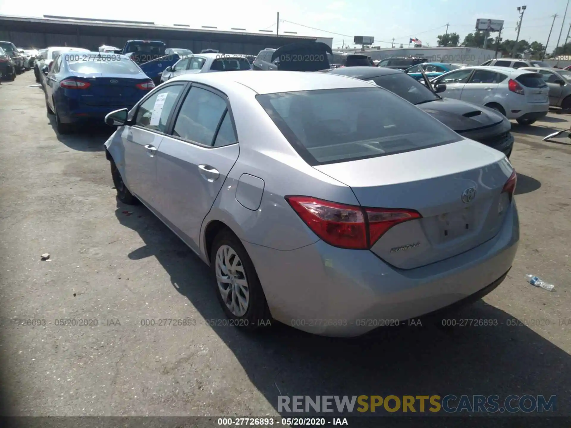 3 Photograph of a damaged car 2T1BURHE0KC213265 TOYOTA COROLLA 2019