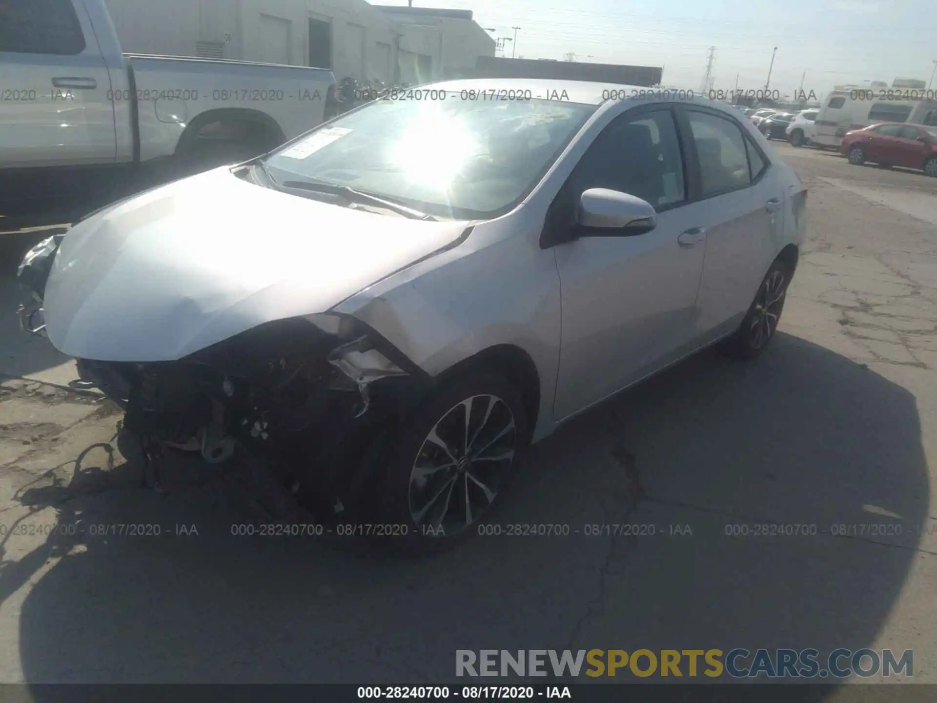 2 Photograph of a damaged car 2T1BURHE0KC214352 TOYOTA COROLLA 2019