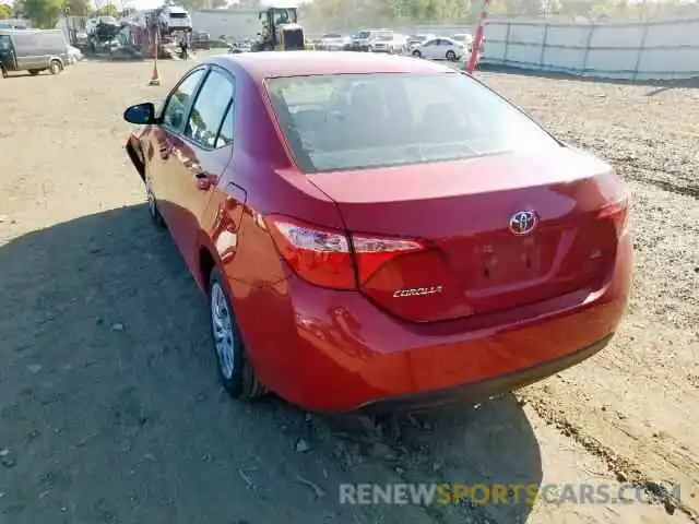 3 Photograph of a damaged car 2T1BURHE0KC214612 TOYOTA COROLLA 2019