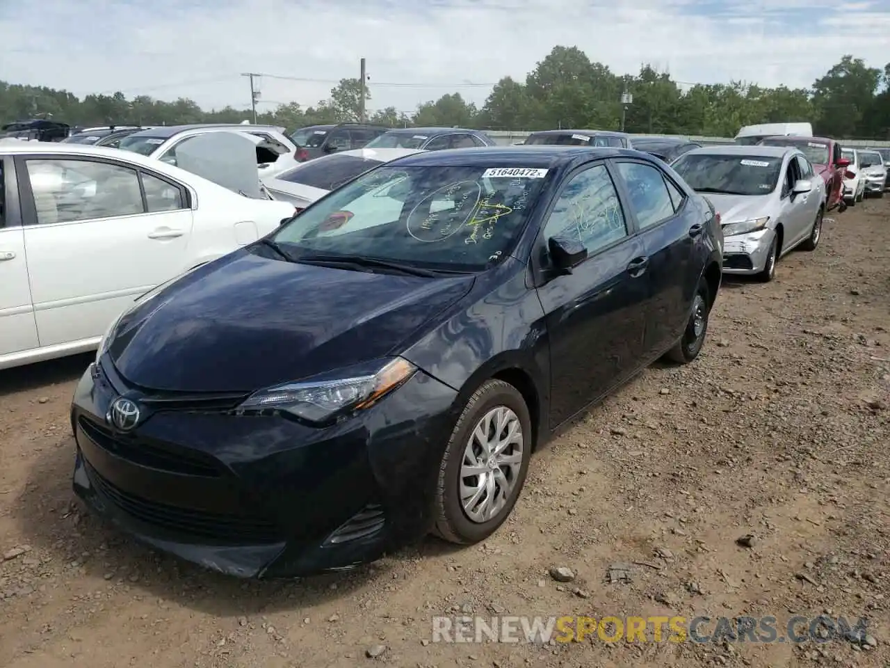 2 Photograph of a damaged car 2T1BURHE0KC214836 TOYOTA COROLLA 2019