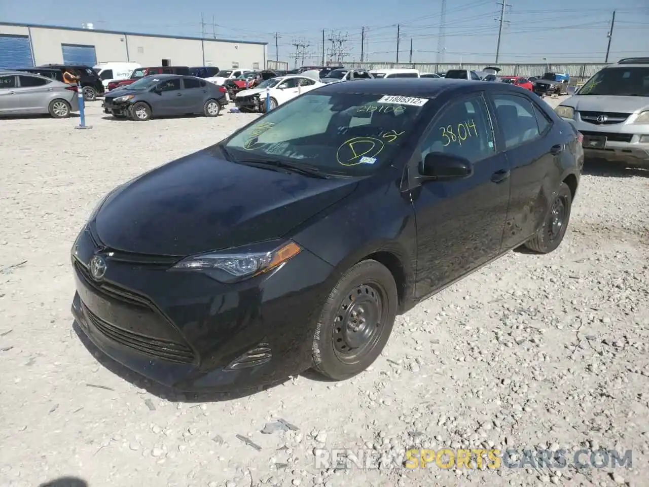 2 Photograph of a damaged car 2T1BURHE0KC215100 TOYOTA COROLLA 2019