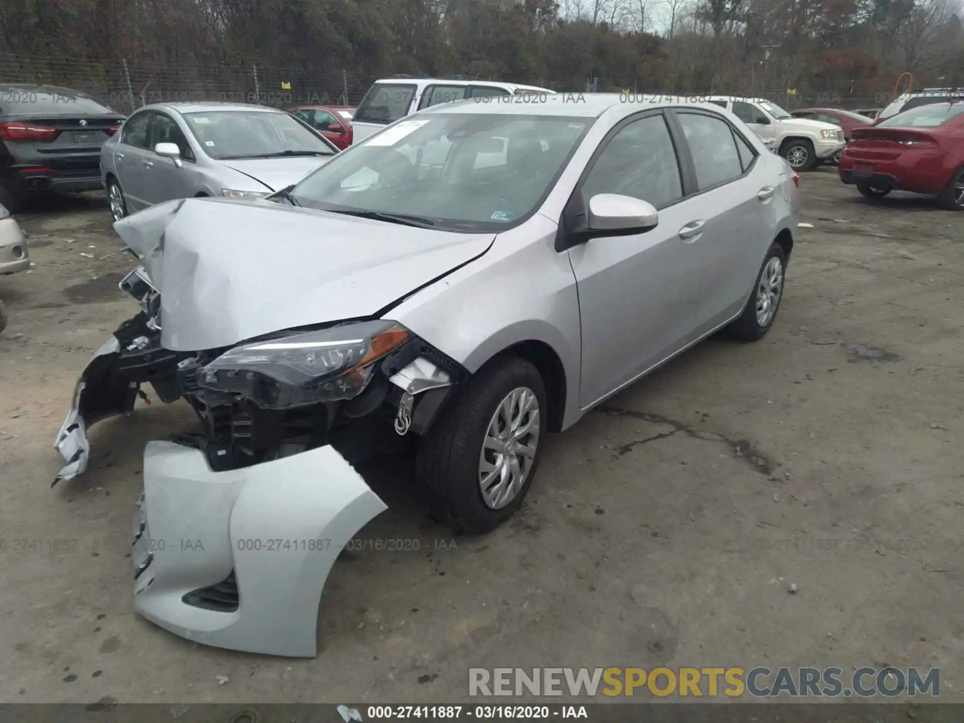 2 Photograph of a damaged car 2T1BURHE0KC215372 TOYOTA COROLLA 2019