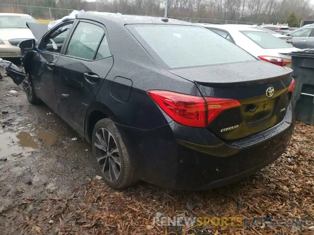 3 Photograph of a damaged car 2T1BURHE0KC215551 TOYOTA COROLLA 2019