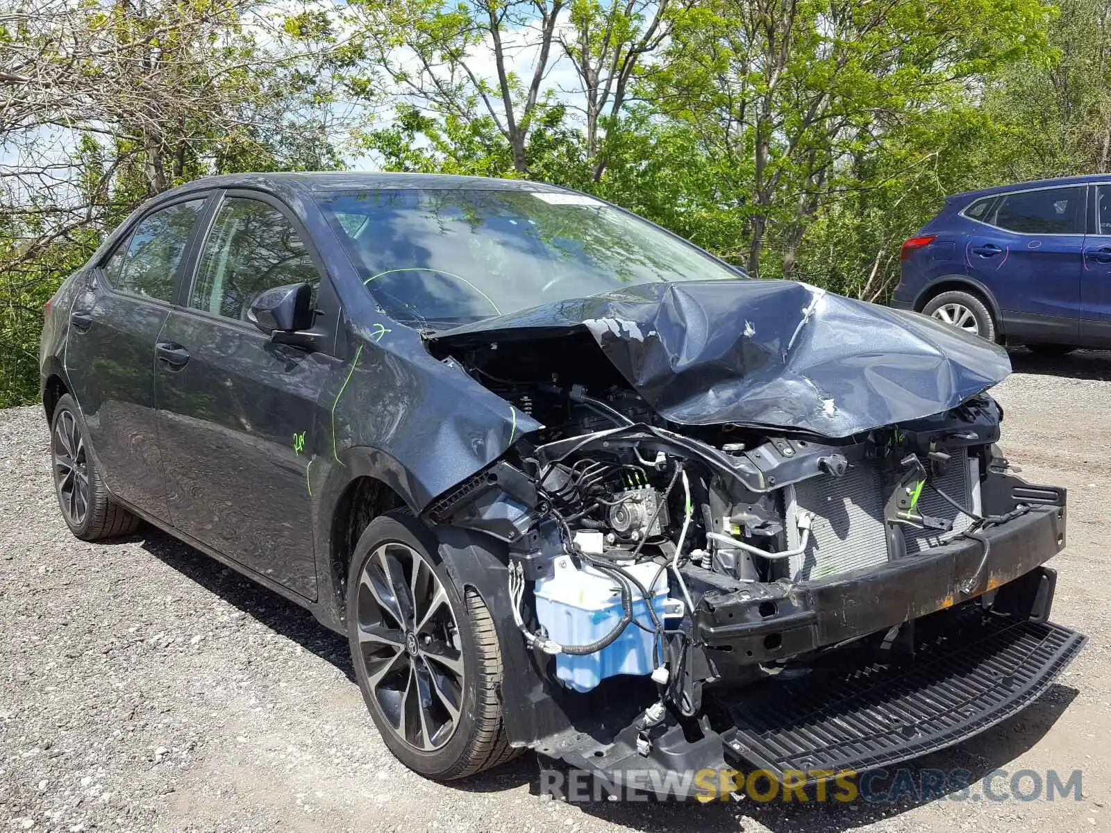 1 Photograph of a damaged car 2T1BURHE0KC215730 TOYOTA COROLLA 2019