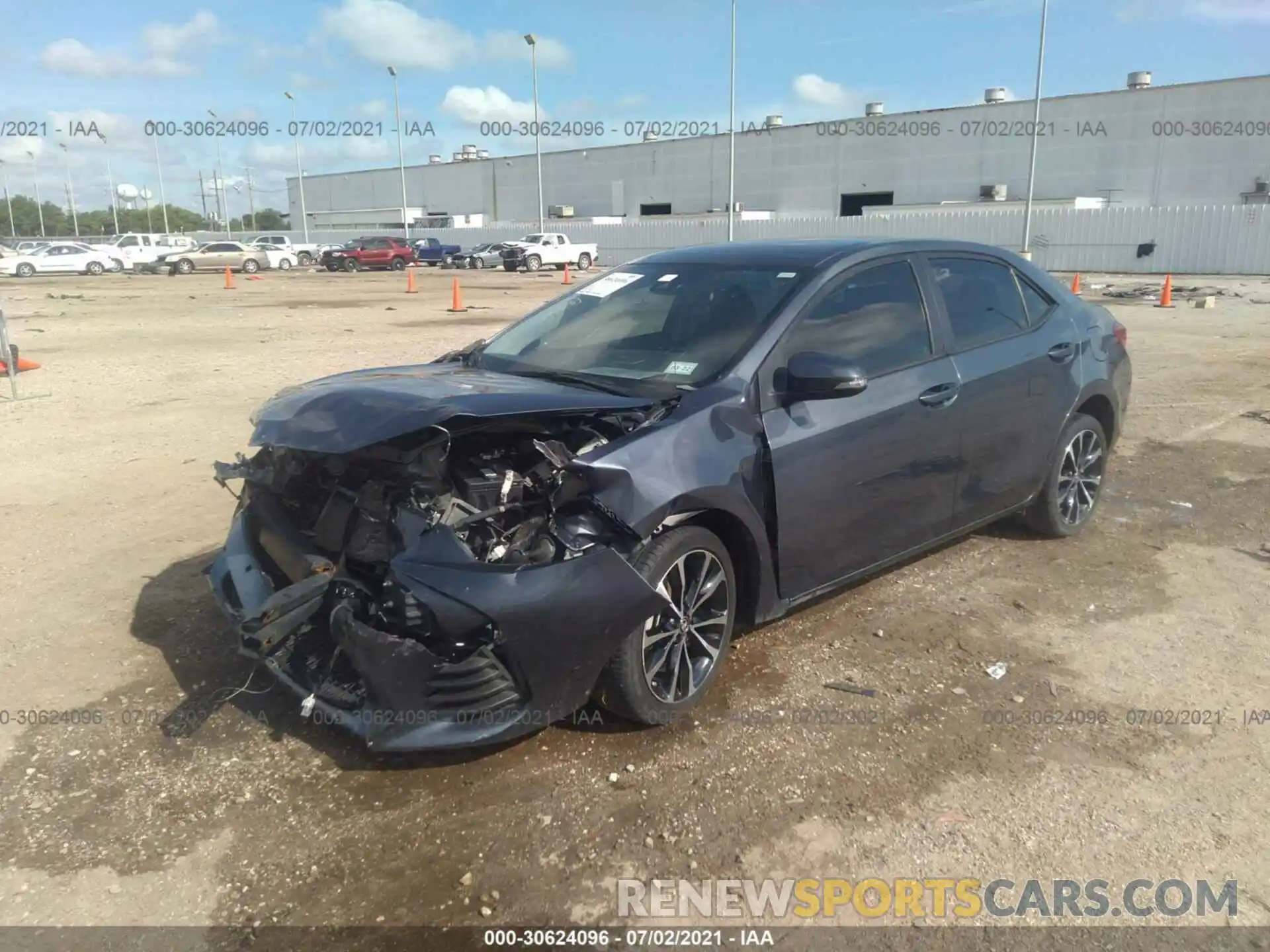 2 Photograph of a damaged car 2T1BURHE0KC216537 TOYOTA COROLLA 2019