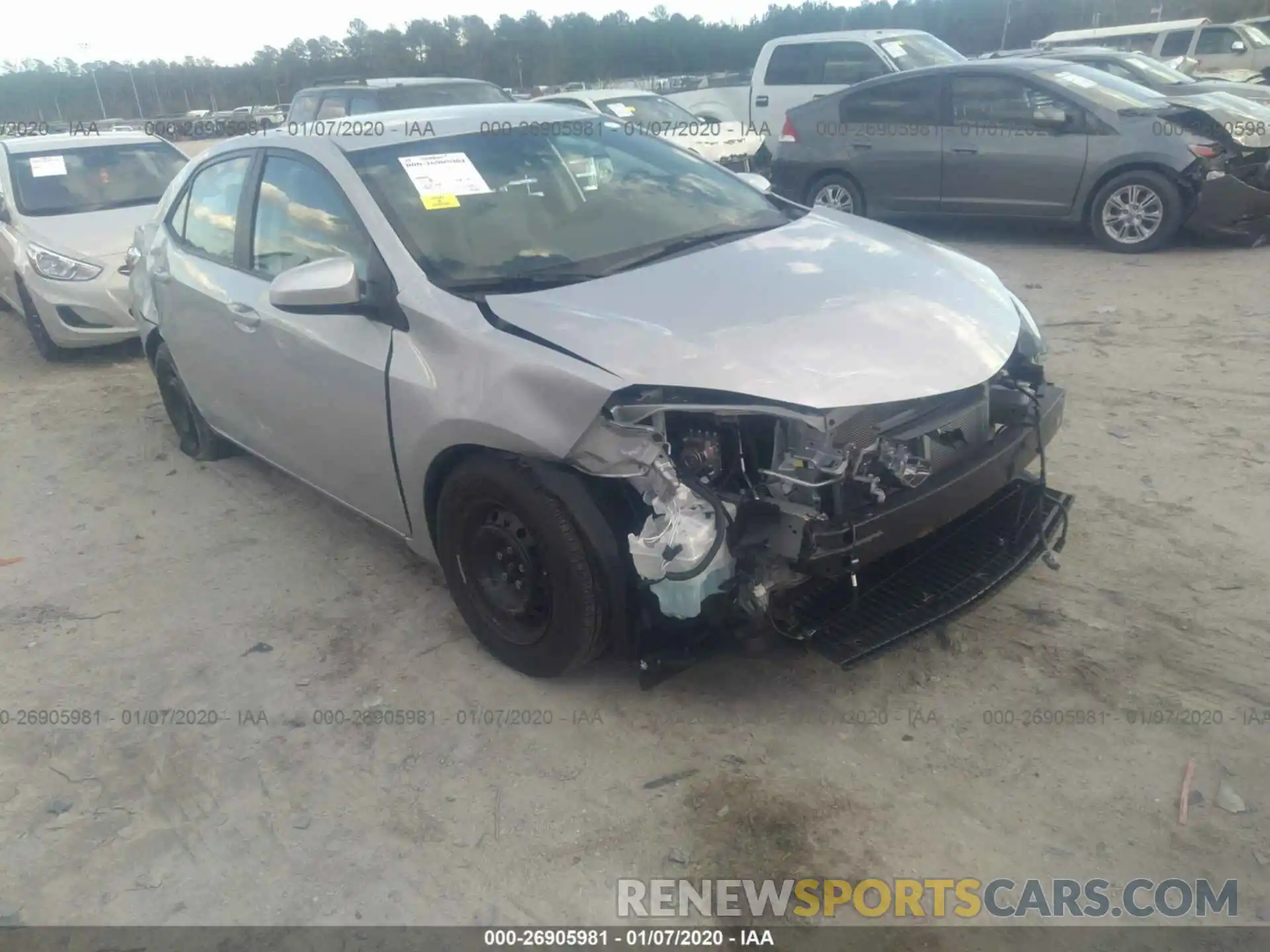 1 Photograph of a damaged car 2T1BURHE0KC217316 TOYOTA COROLLA 2019