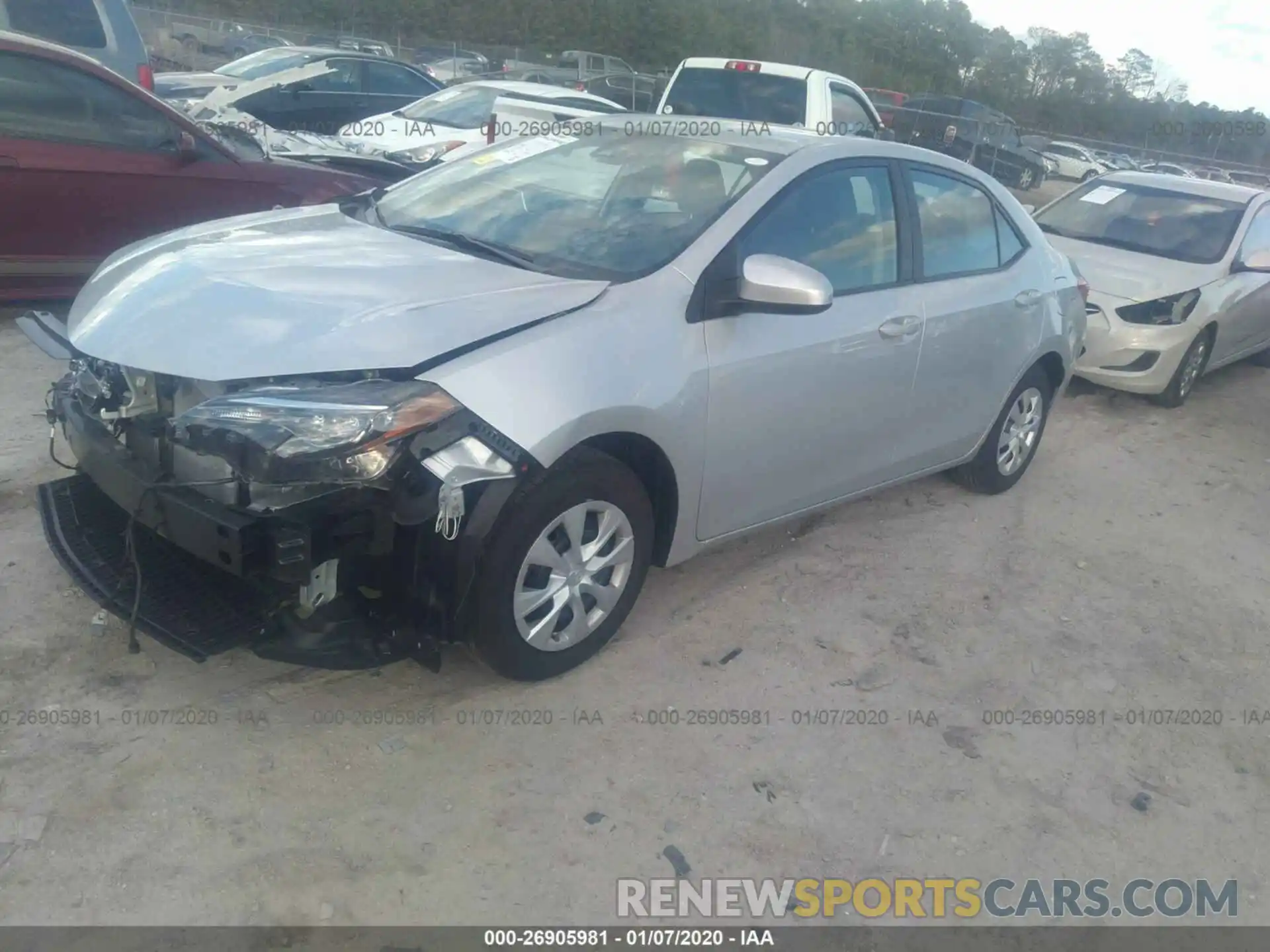 2 Photograph of a damaged car 2T1BURHE0KC217316 TOYOTA COROLLA 2019