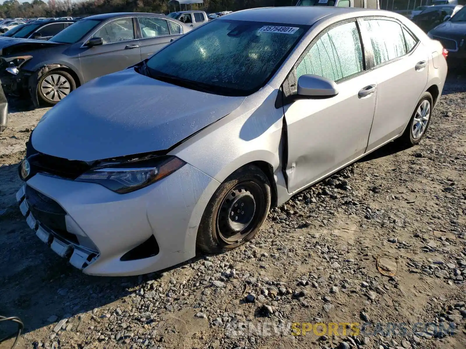 2 Photograph of a damaged car 2T1BURHE0KC218000 TOYOTA COROLLA 2019