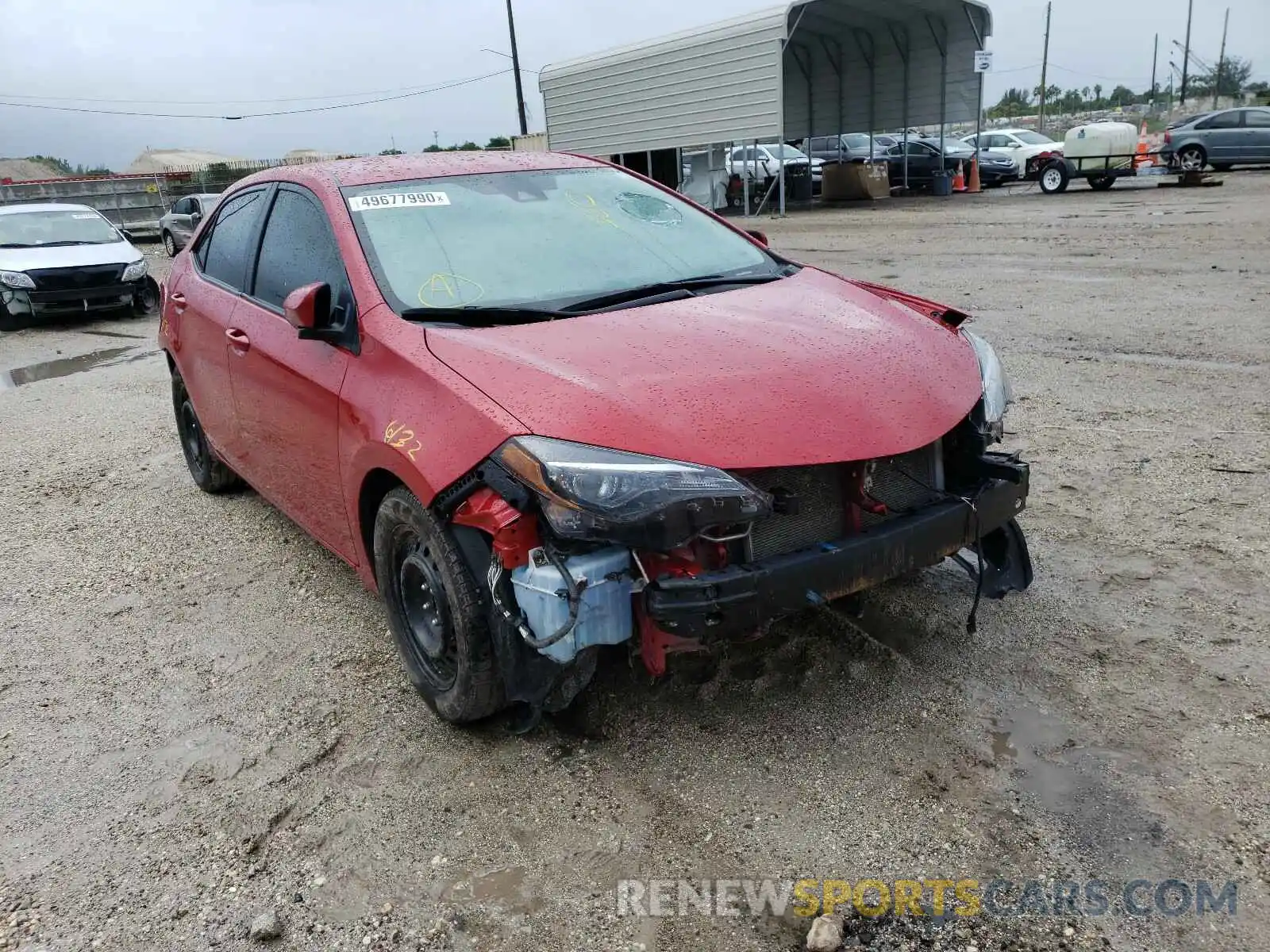 1 Photograph of a damaged car 2T1BURHE0KC218501 TOYOTA COROLLA 2019