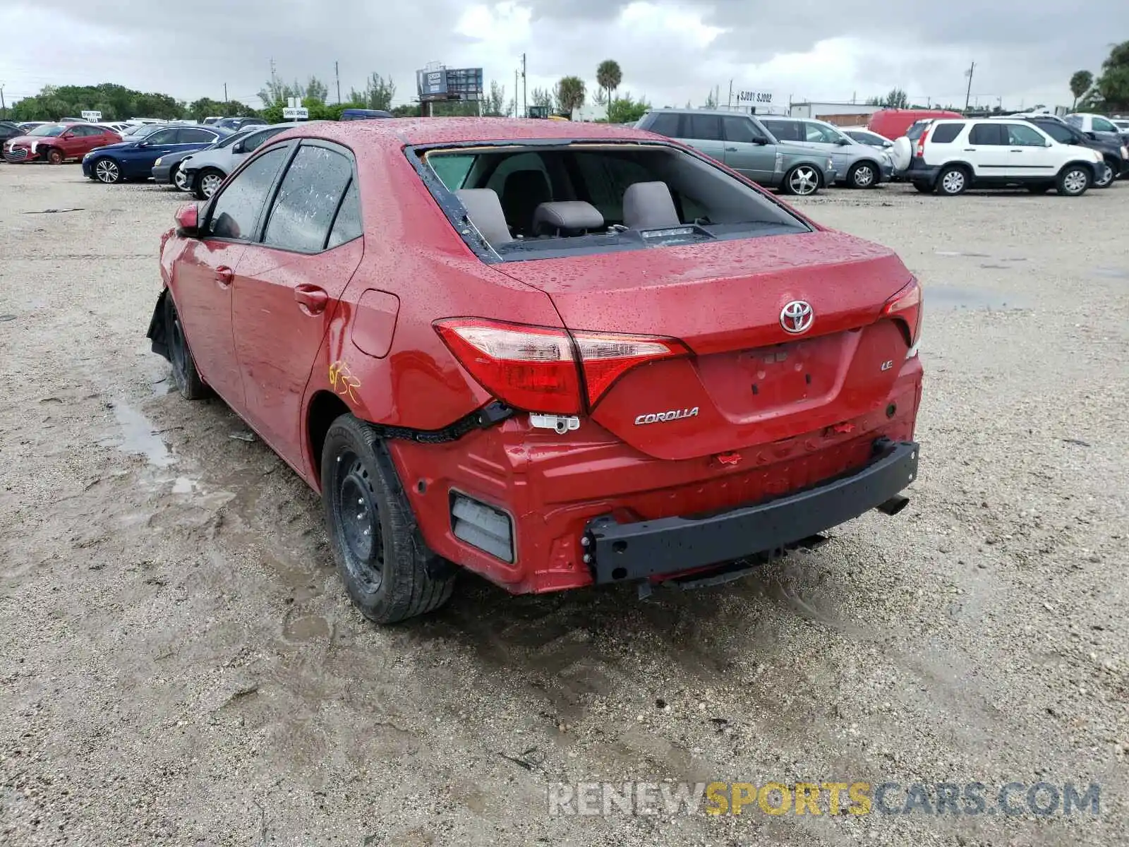 3 Photograph of a damaged car 2T1BURHE0KC218501 TOYOTA COROLLA 2019