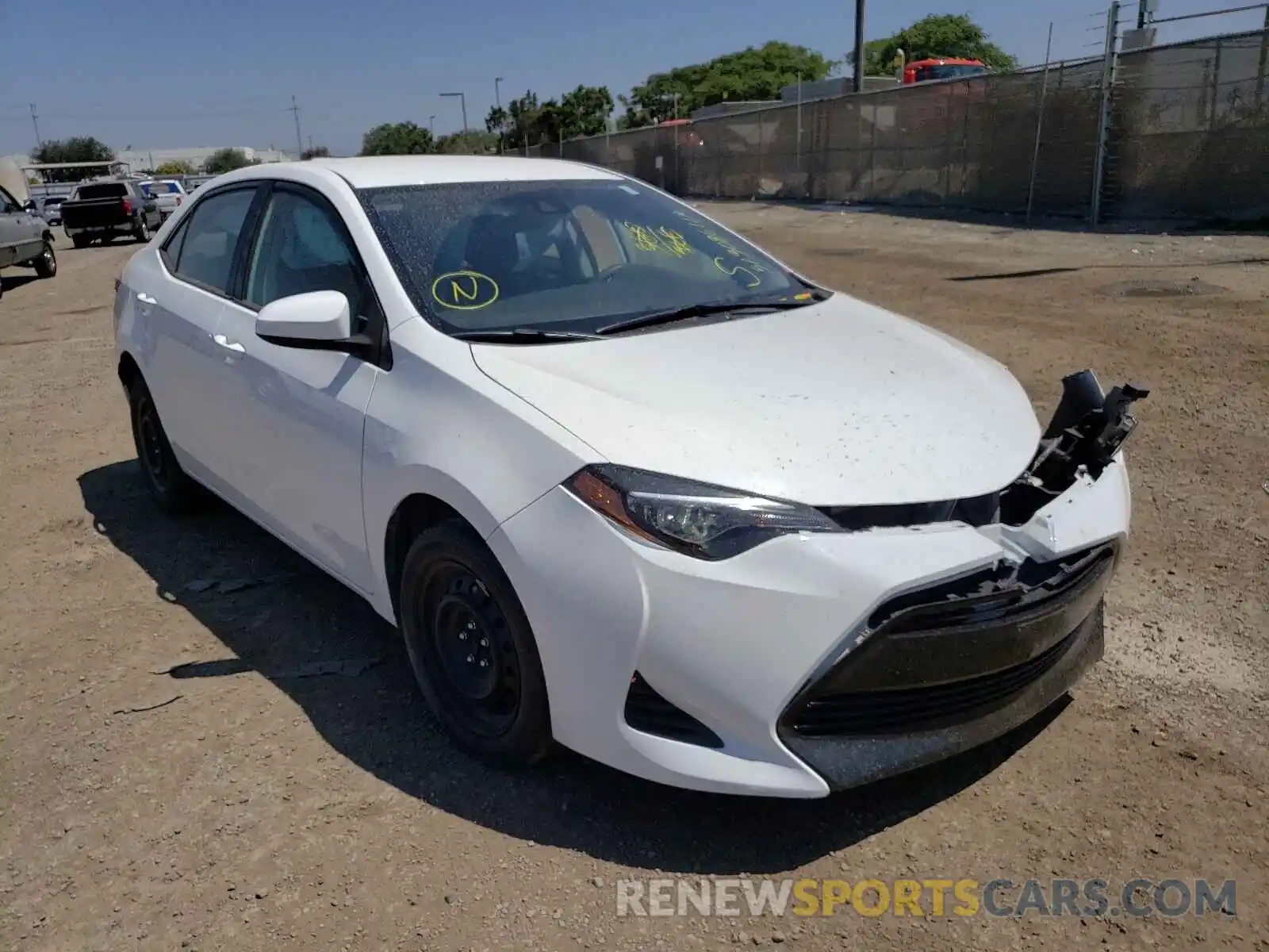 1 Photograph of a damaged car 2T1BURHE0KC218935 TOYOTA COROLLA 2019