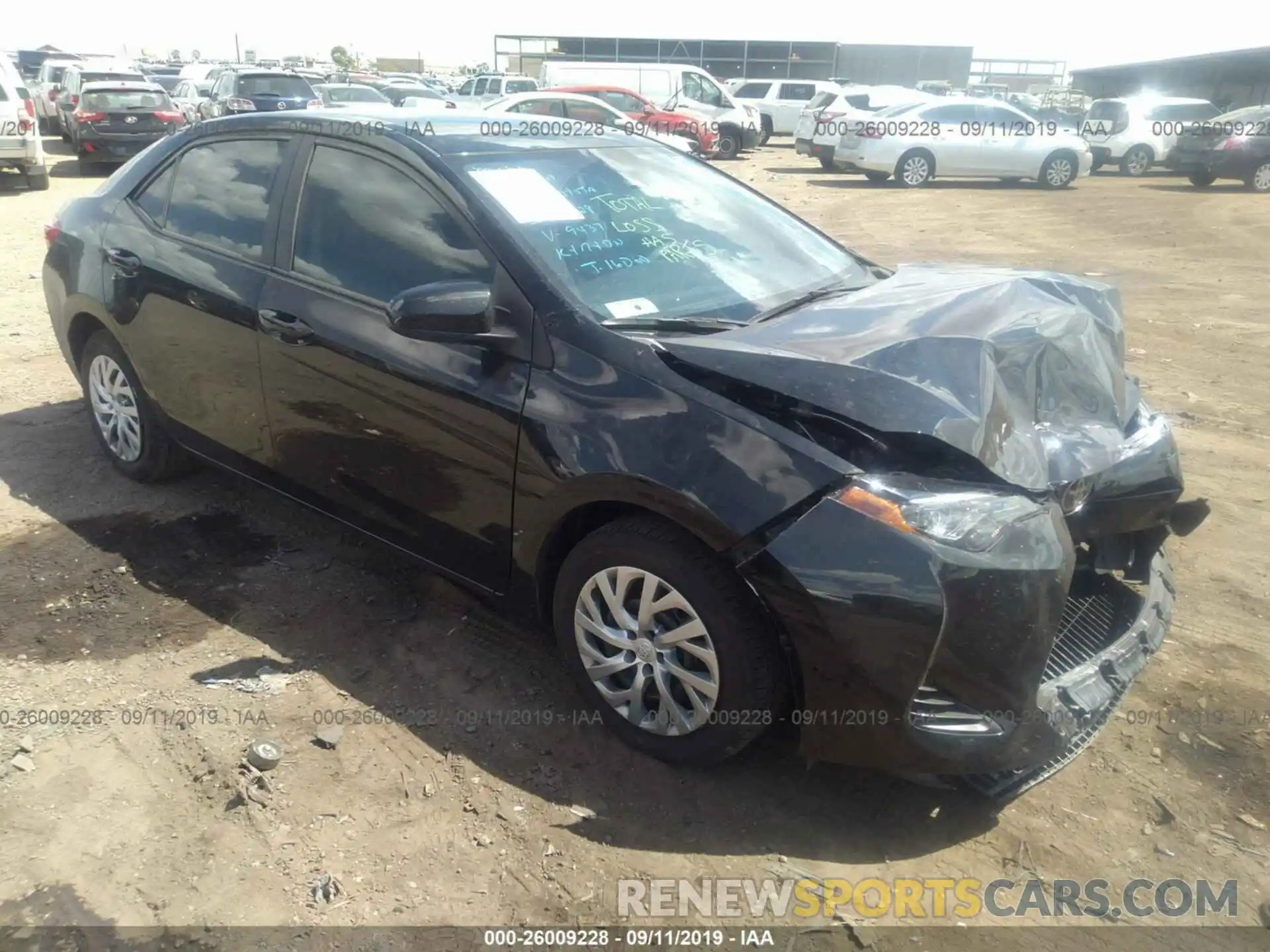 1 Photograph of a damaged car 2T1BURHE0KC219437 TOYOTA COROLLA 2019