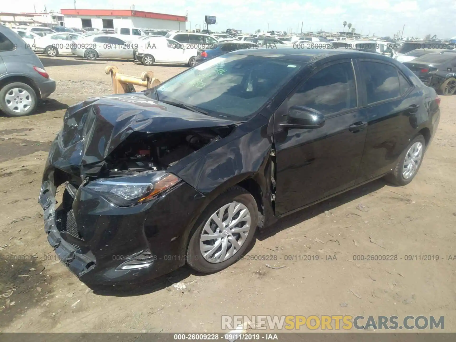 2 Photograph of a damaged car 2T1BURHE0KC219437 TOYOTA COROLLA 2019