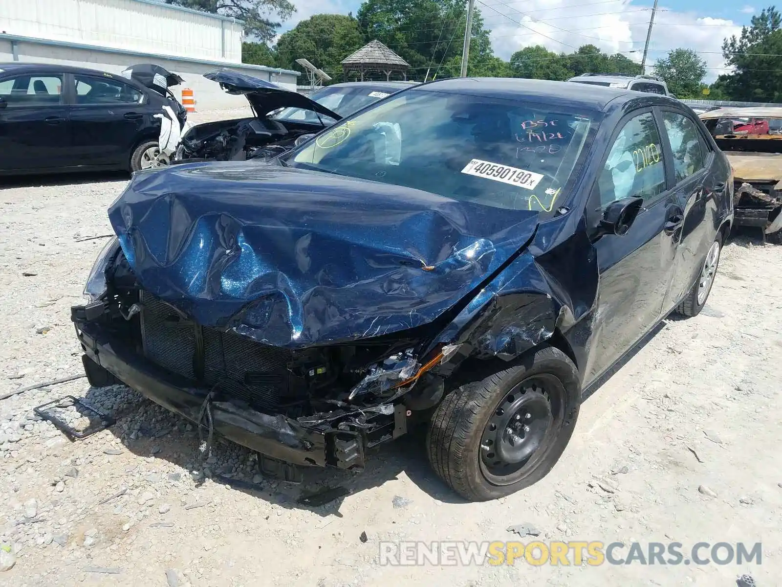 2 Photograph of a damaged car 2T1BURHE0KC221320 TOYOTA COROLLA 2019