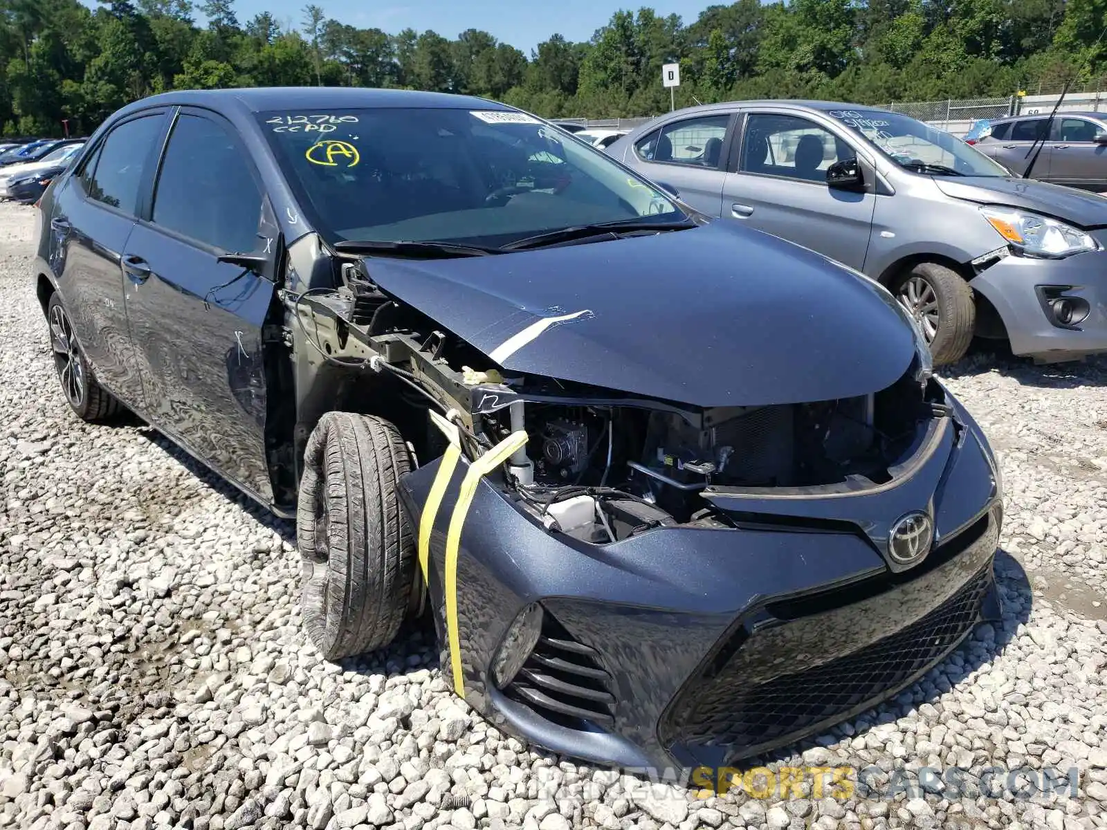 1 Photograph of a damaged car 2T1BURHE0KC222161 TOYOTA COROLLA 2019