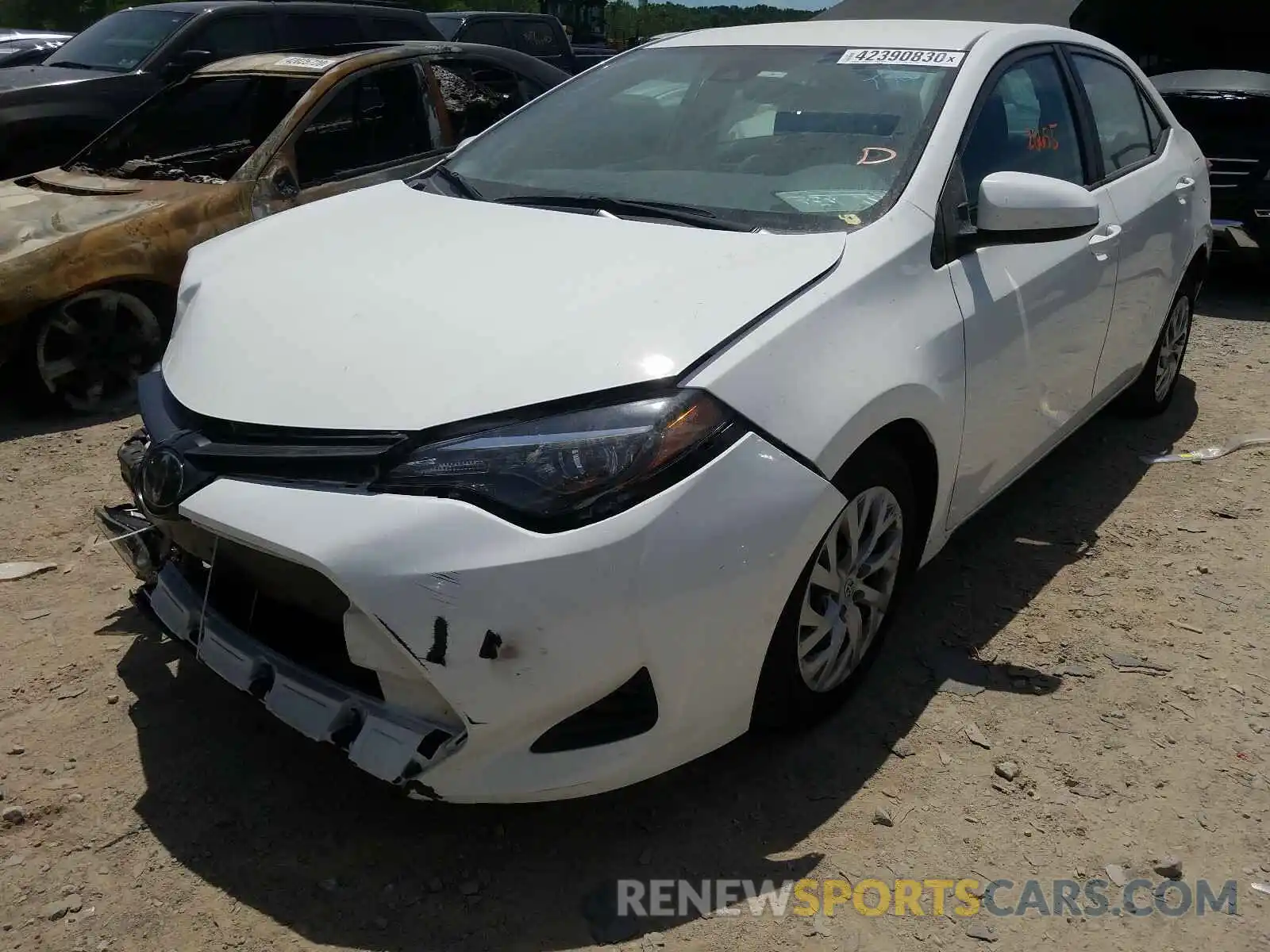 2 Photograph of a damaged car 2T1BURHE0KC222273 TOYOTA COROLLA 2019