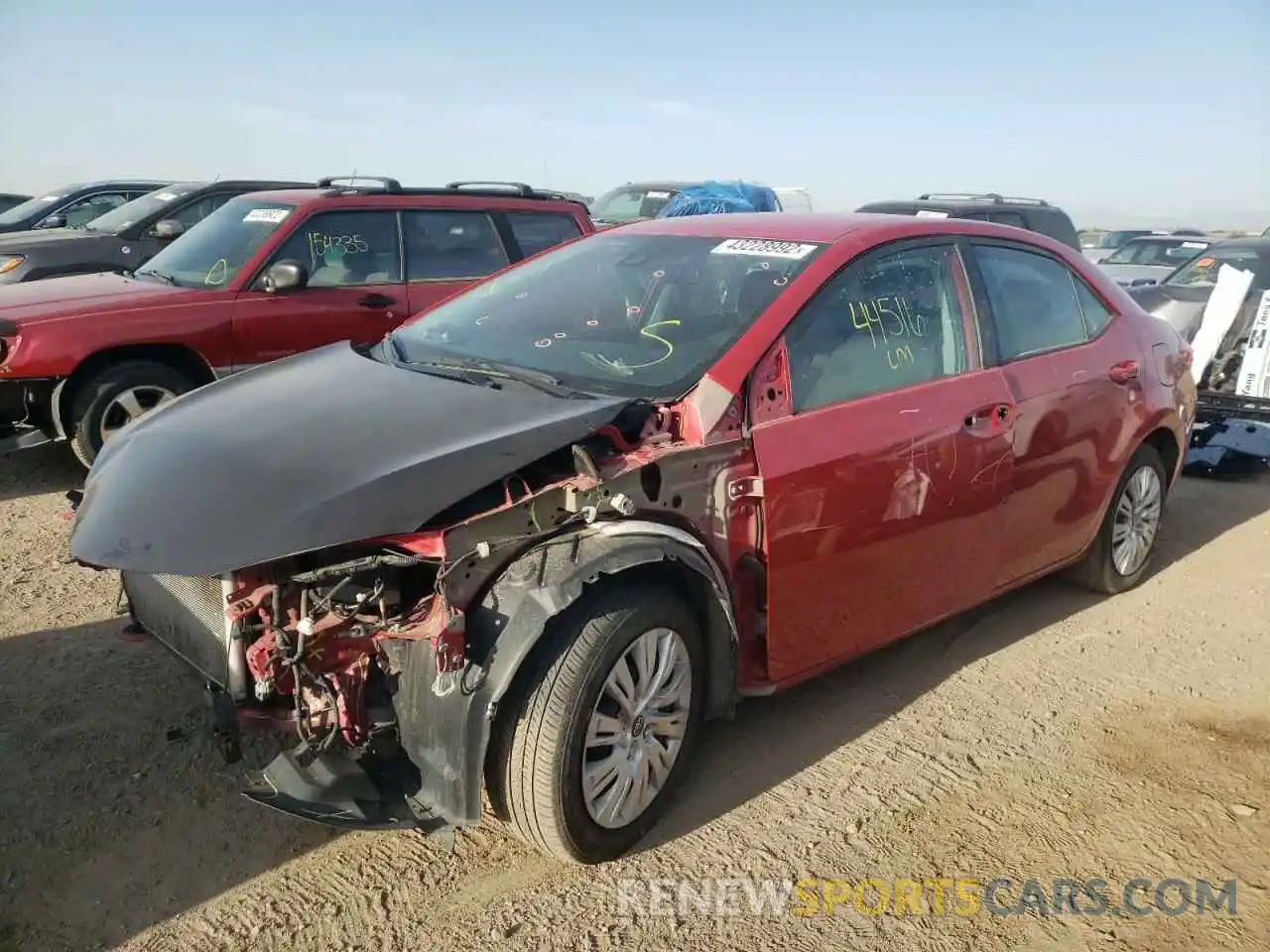 2 Photograph of a damaged car 2T1BURHE0KC224024 TOYOTA COROLLA 2019