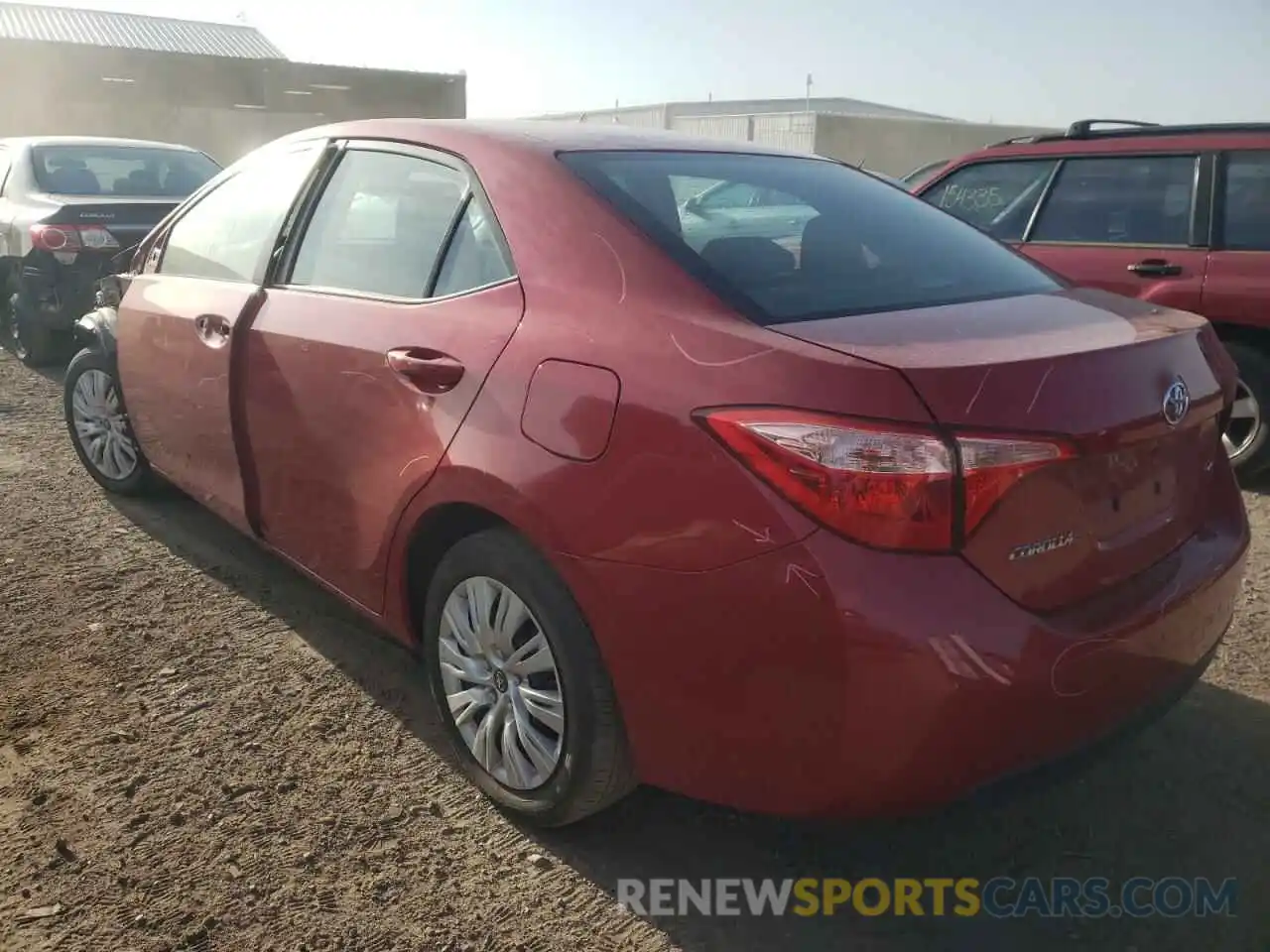 3 Photograph of a damaged car 2T1BURHE0KC224024 TOYOTA COROLLA 2019