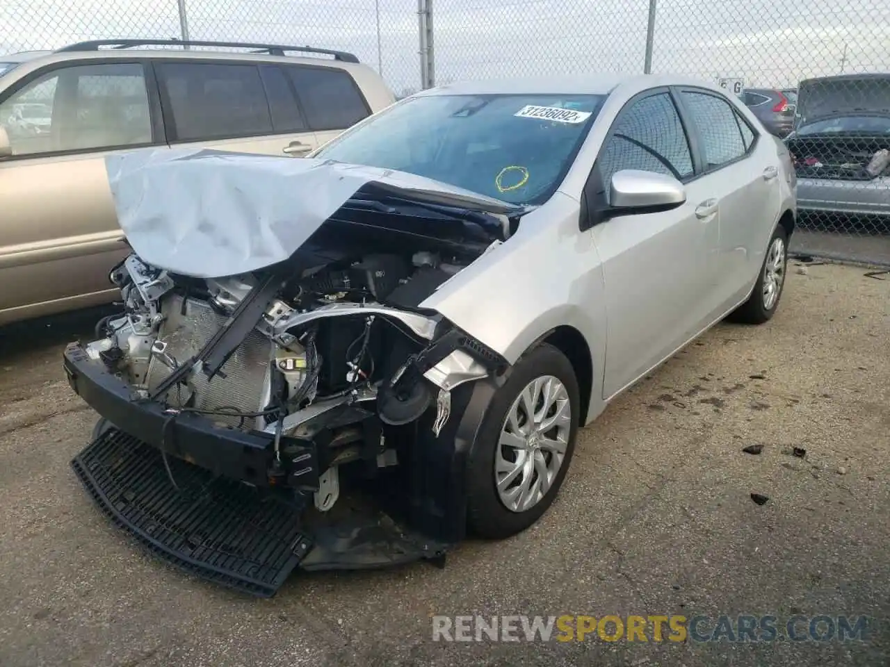 2 Photograph of a damaged car 2T1BURHE0KC224251 TOYOTA COROLLA 2019