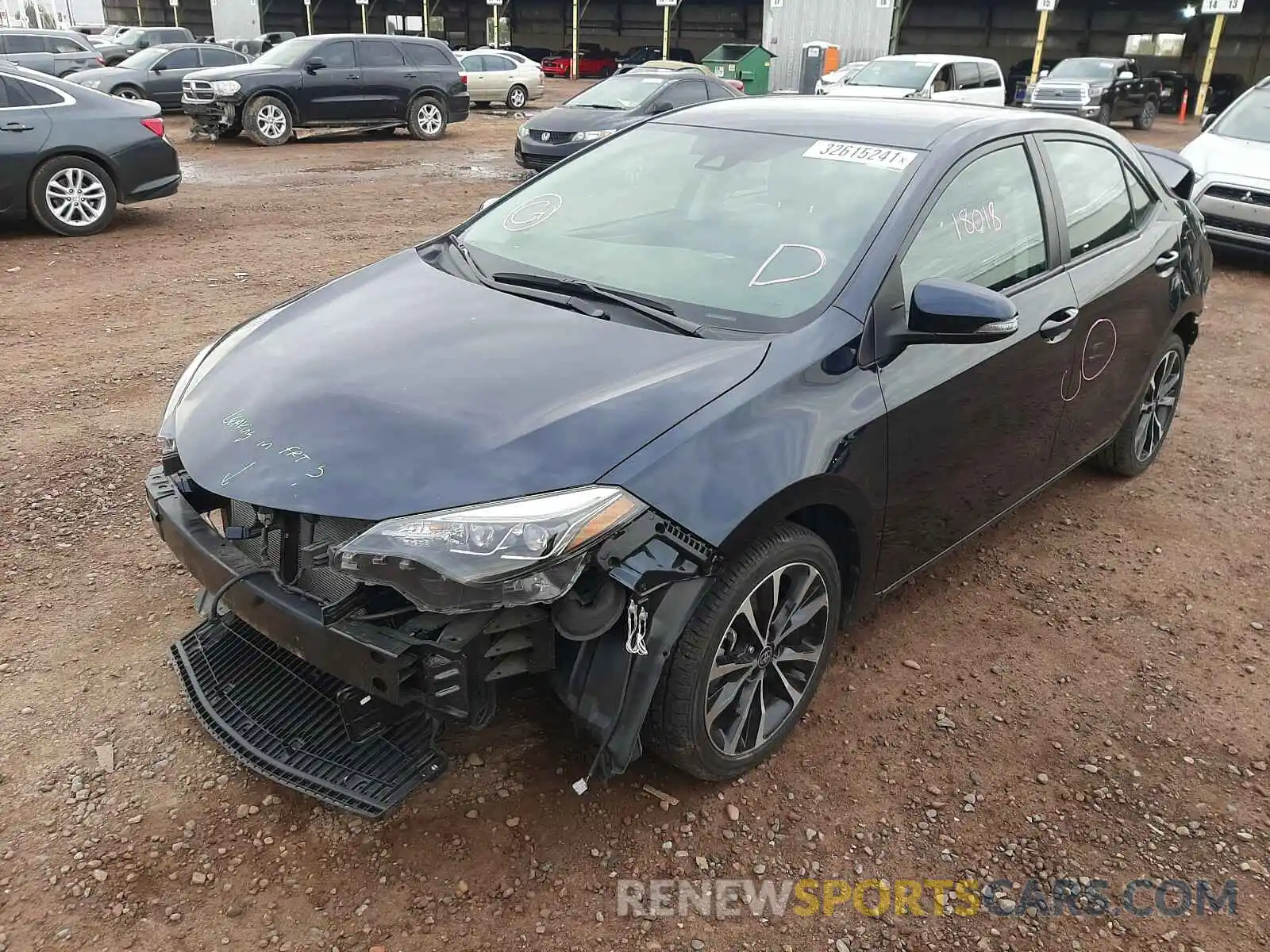 2 Photograph of a damaged car 2T1BURHE0KC224573 TOYOTA COROLLA 2019