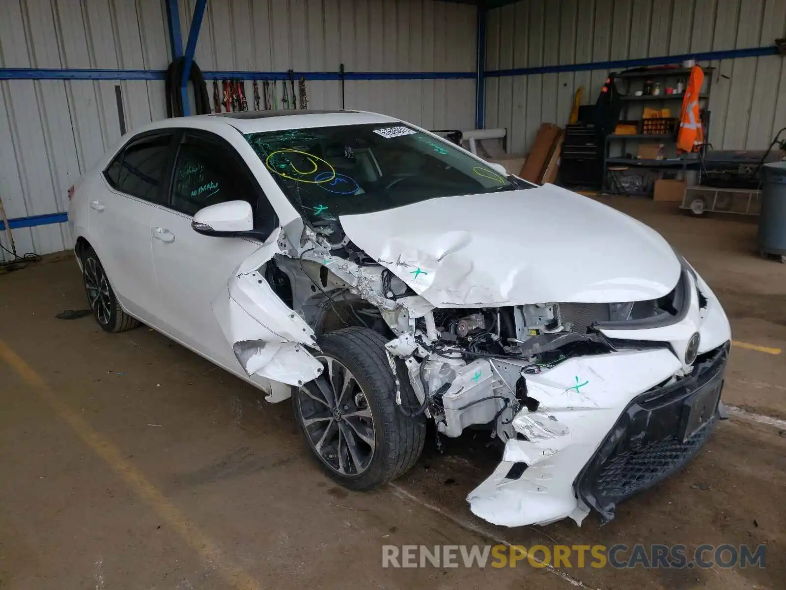 1 Photograph of a damaged car 2T1BURHE0KC224802 TOYOTA COROLLA 2019