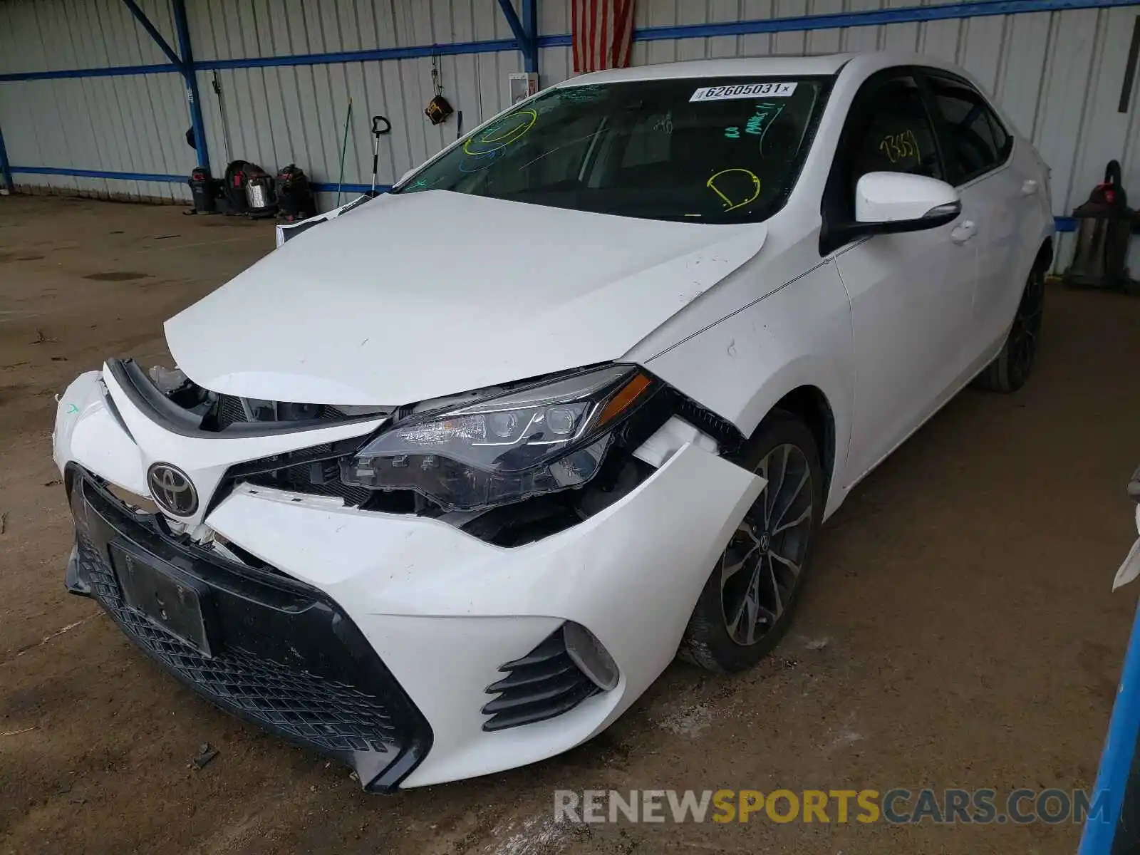 2 Фотография поврежденного автомобиля 2T1BURHE0KC224802 TOYOTA COROLLA 2019