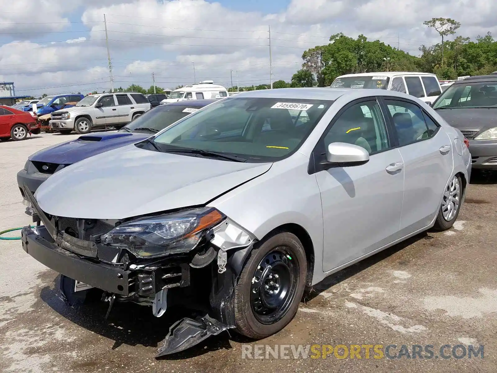 2 Photograph of a damaged car 2T1BURHE0KC226291 TOYOTA COROLLA 2019