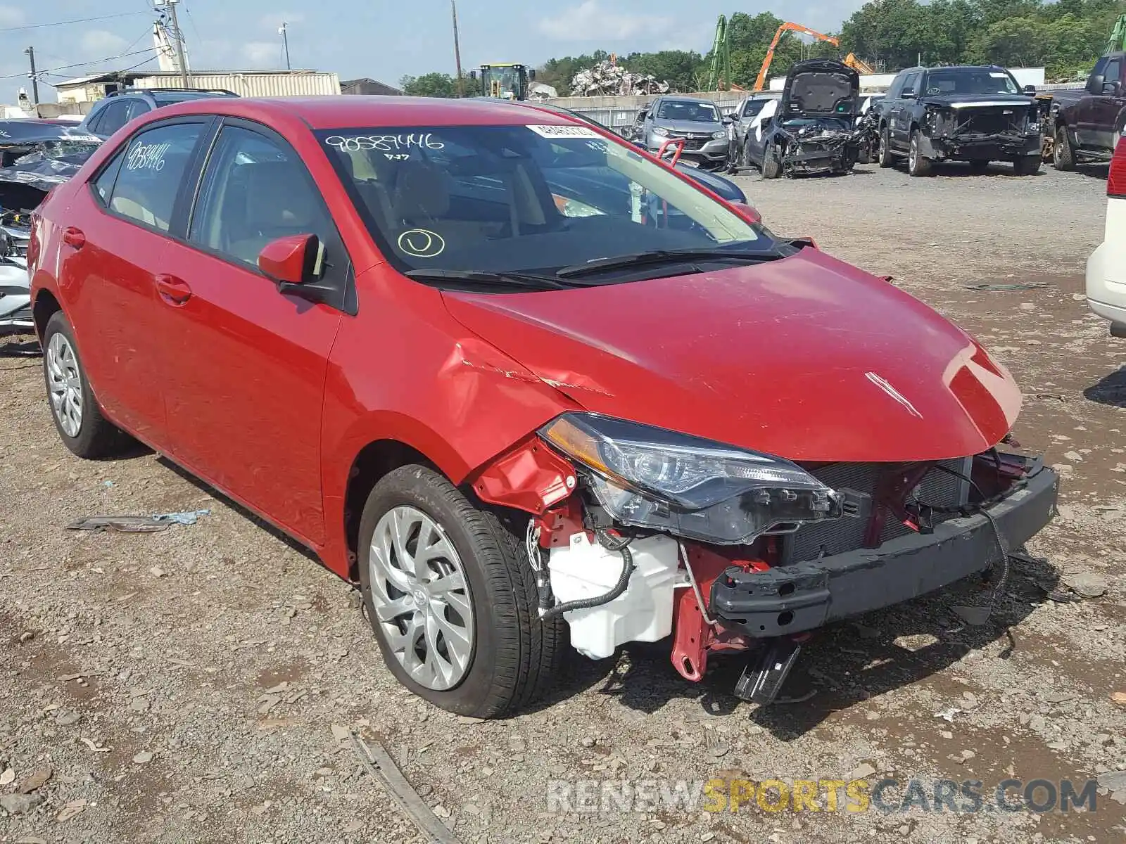 1 Photograph of a damaged car 2T1BURHE0KC227571 TOYOTA COROLLA 2019