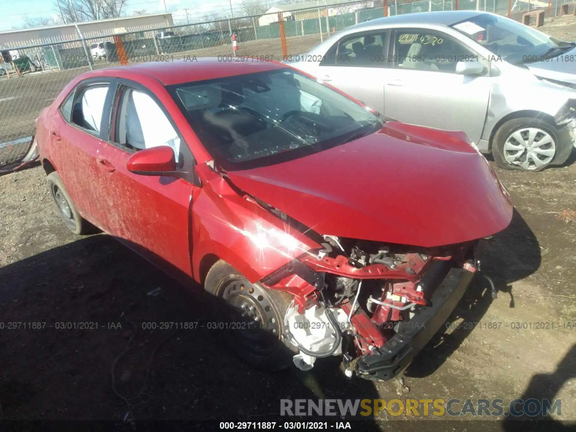 1 Photograph of a damaged car 2T1BURHE0KC228462 TOYOTA COROLLA 2019