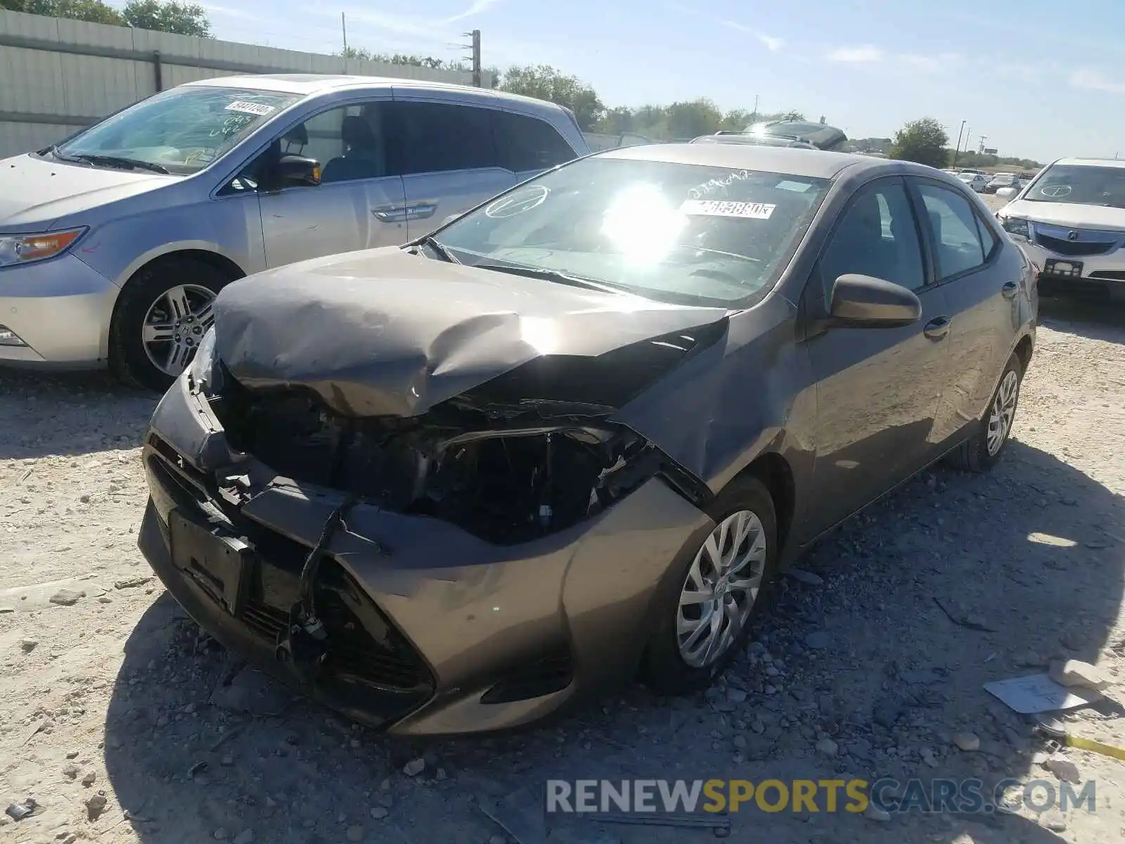 2 Photograph of a damaged car 2T1BURHE0KC229692 TOYOTA COROLLA 2019