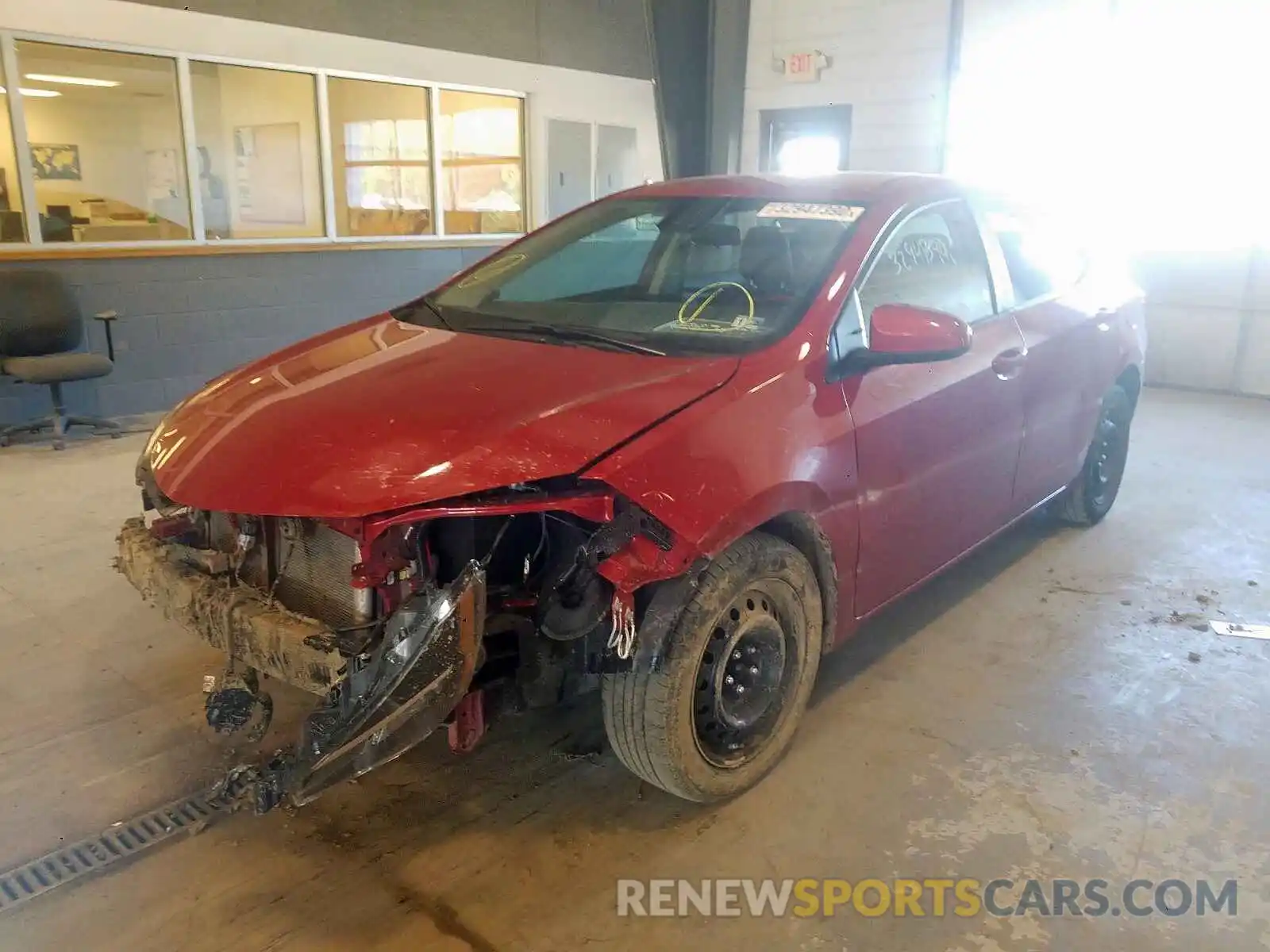 2 Photograph of a damaged car 2T1BURHE0KC229871 TOYOTA COROLLA 2019