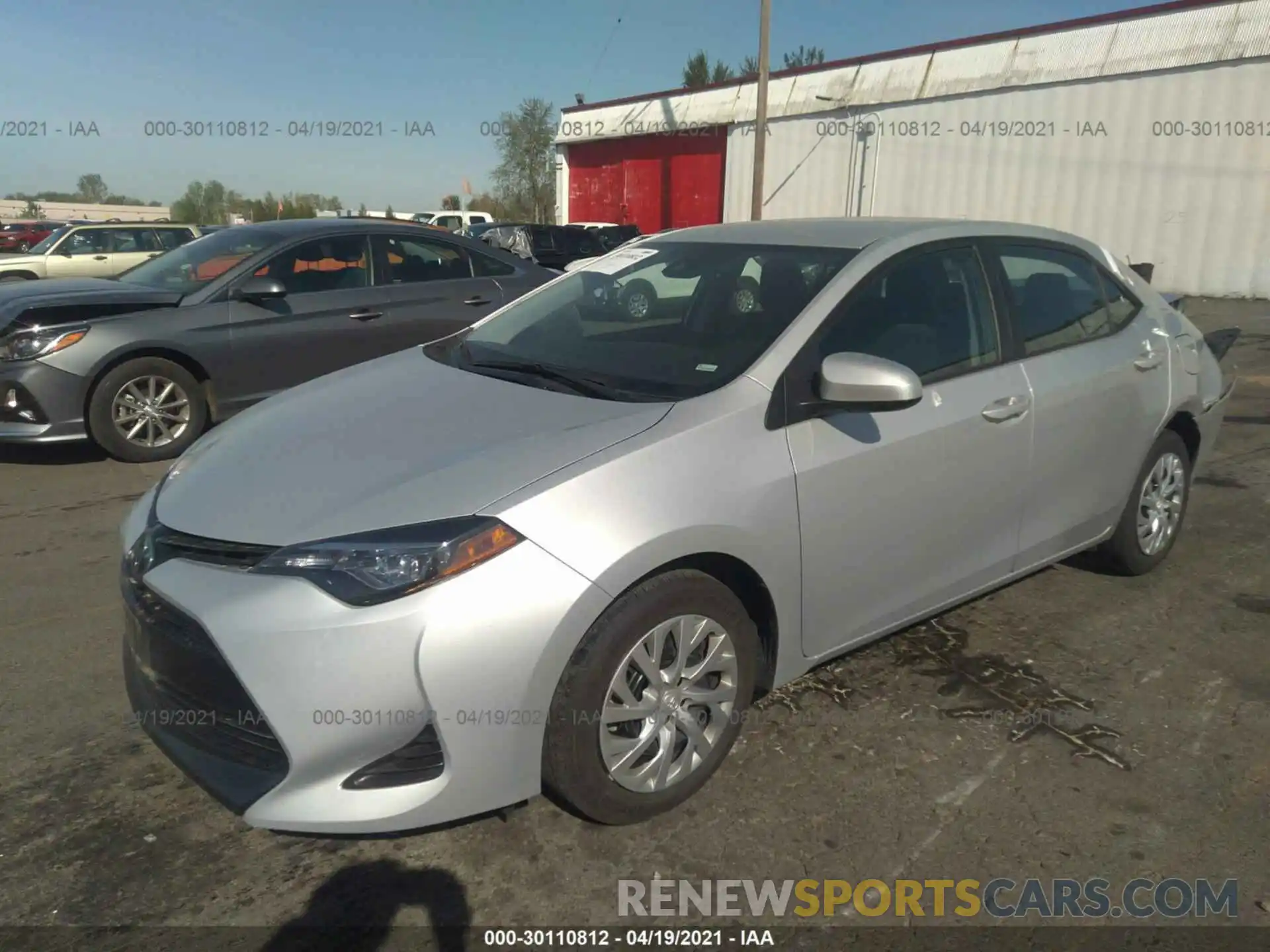 2 Photograph of a damaged car 2T1BURHE0KC230860 TOYOTA COROLLA 2019