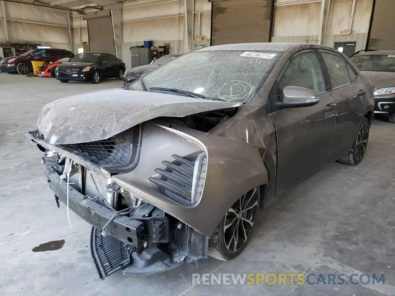 2 Photograph of a damaged car 2T1BURHE0KC231569 TOYOTA COROLLA 2019