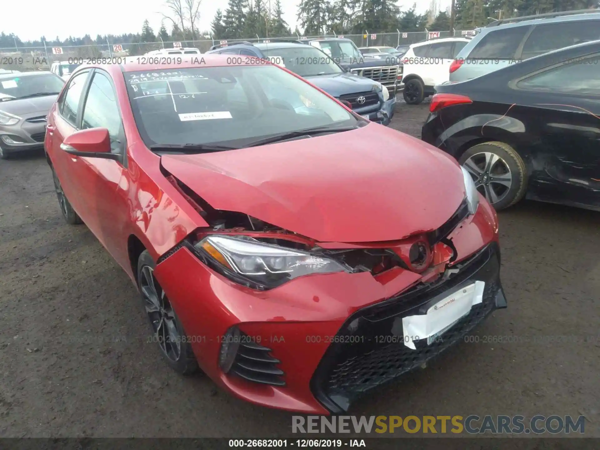 1 Photograph of a damaged car 2T1BURHE0KC231605 TOYOTA COROLLA 2019