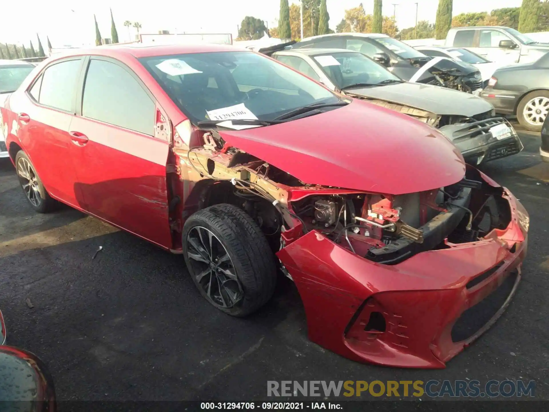 1 Photograph of a damaged car 2T1BURHE0KC231720 TOYOTA COROLLA 2019