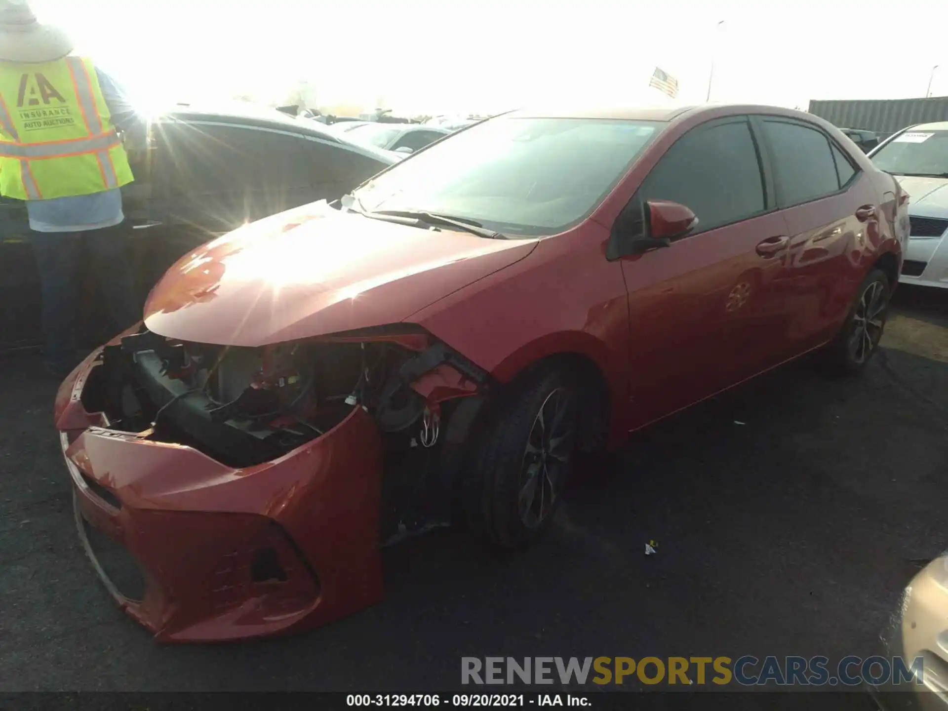 2 Photograph of a damaged car 2T1BURHE0KC231720 TOYOTA COROLLA 2019