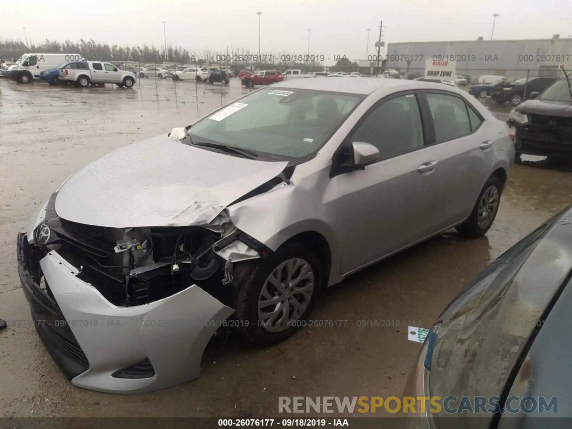 2 Photograph of a damaged car 2T1BURHE0KC232561 TOYOTA COROLLA 2019