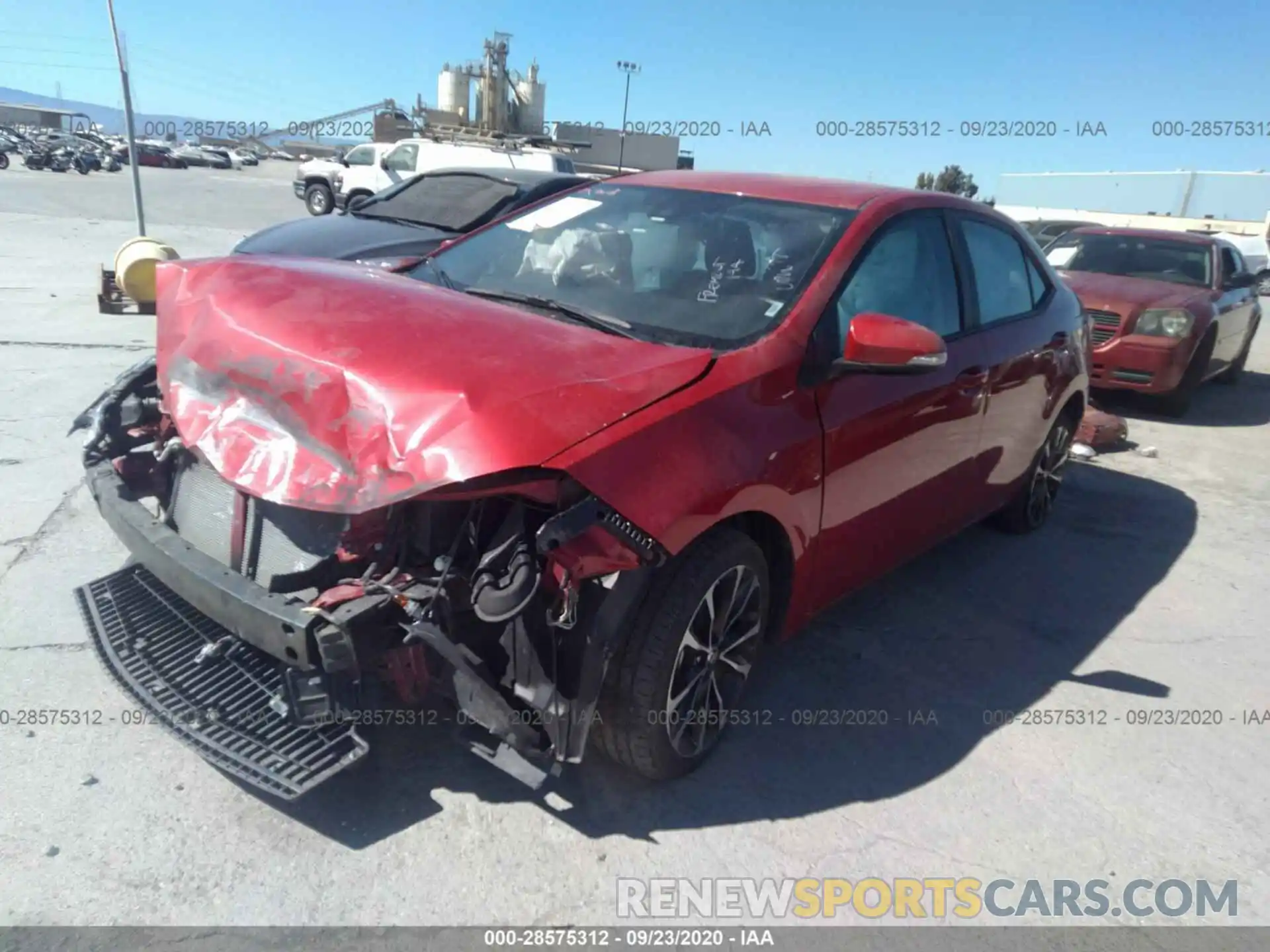 2 Photograph of a damaged car 2T1BURHE0KC232589 TOYOTA COROLLA 2019